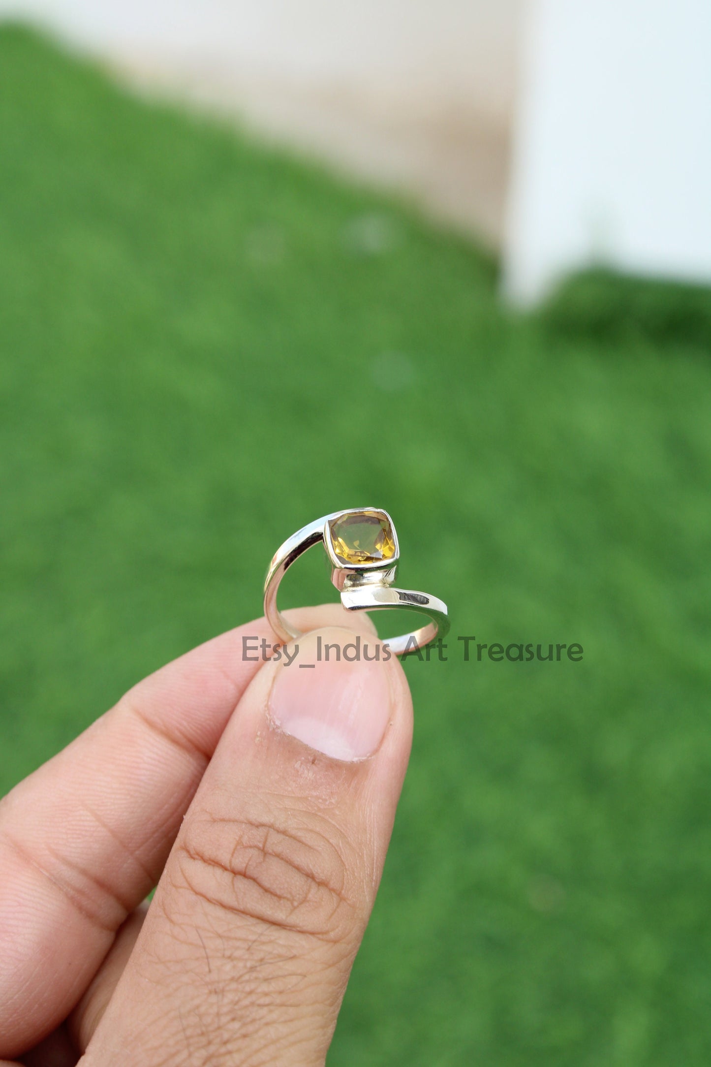 Yellow Citrine Ring