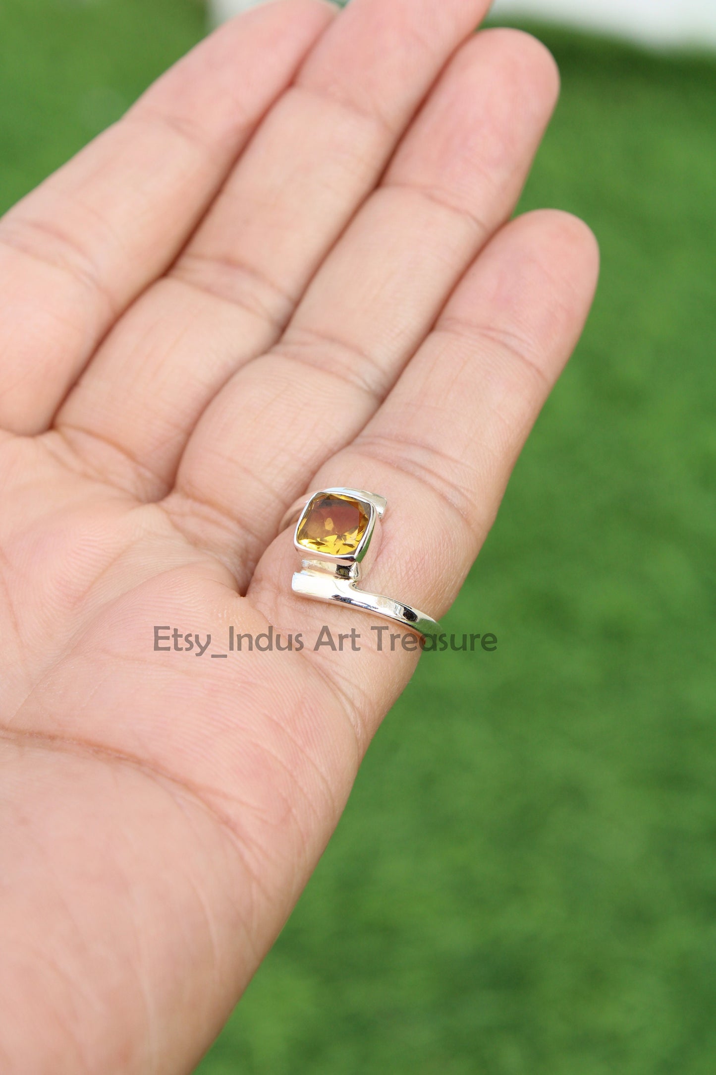 Yellow Citrine Ring