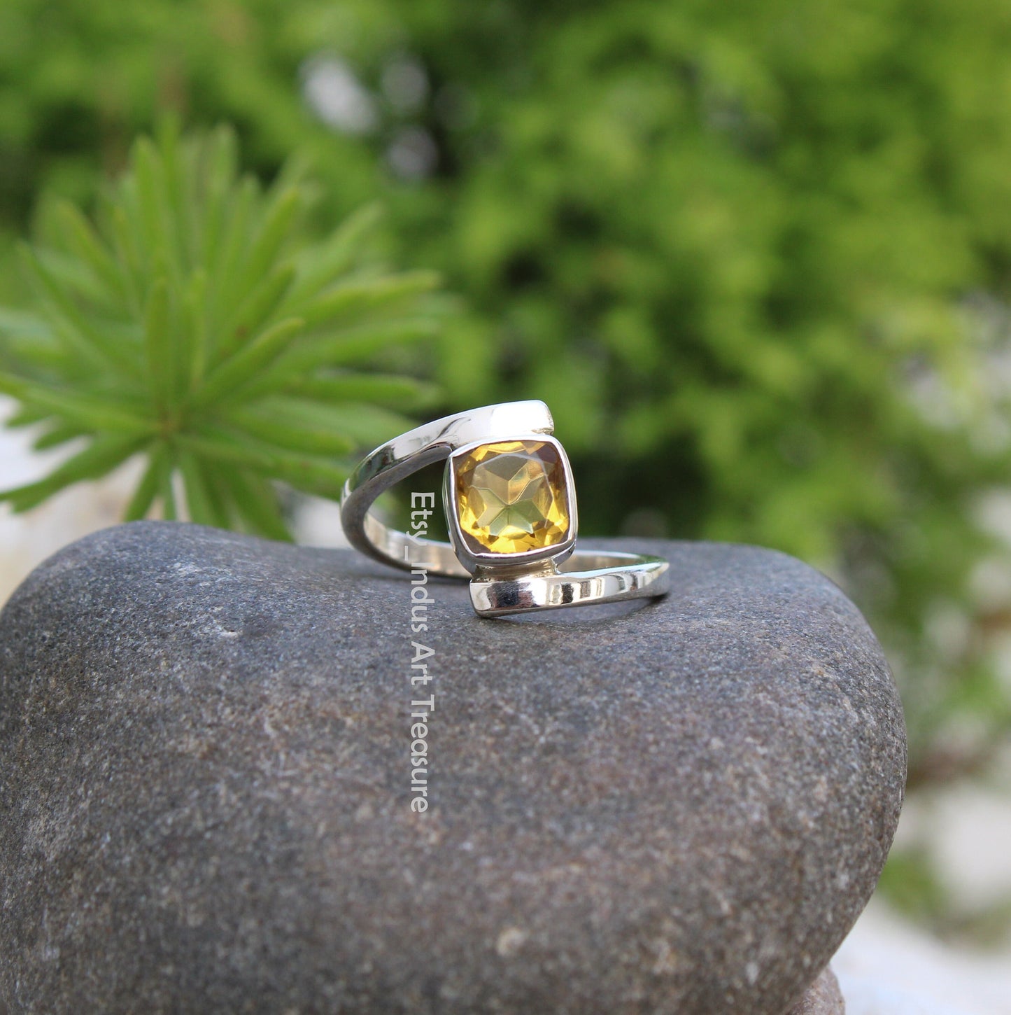 Yellow Citrine Ring