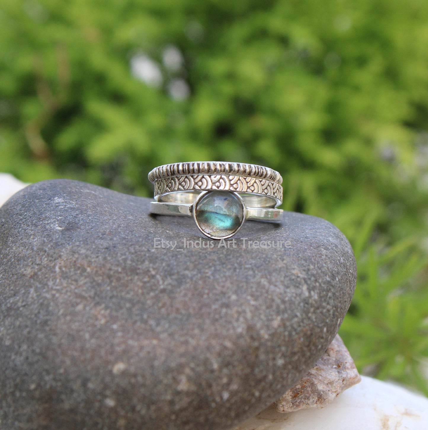 Labradorite Stacking Ring Set