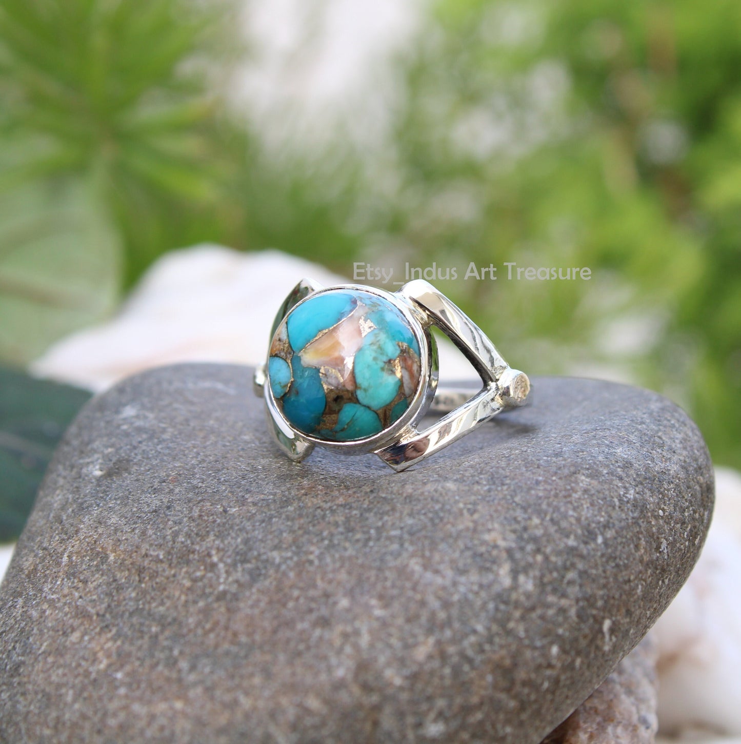 Blue Copper Turquoise Ring