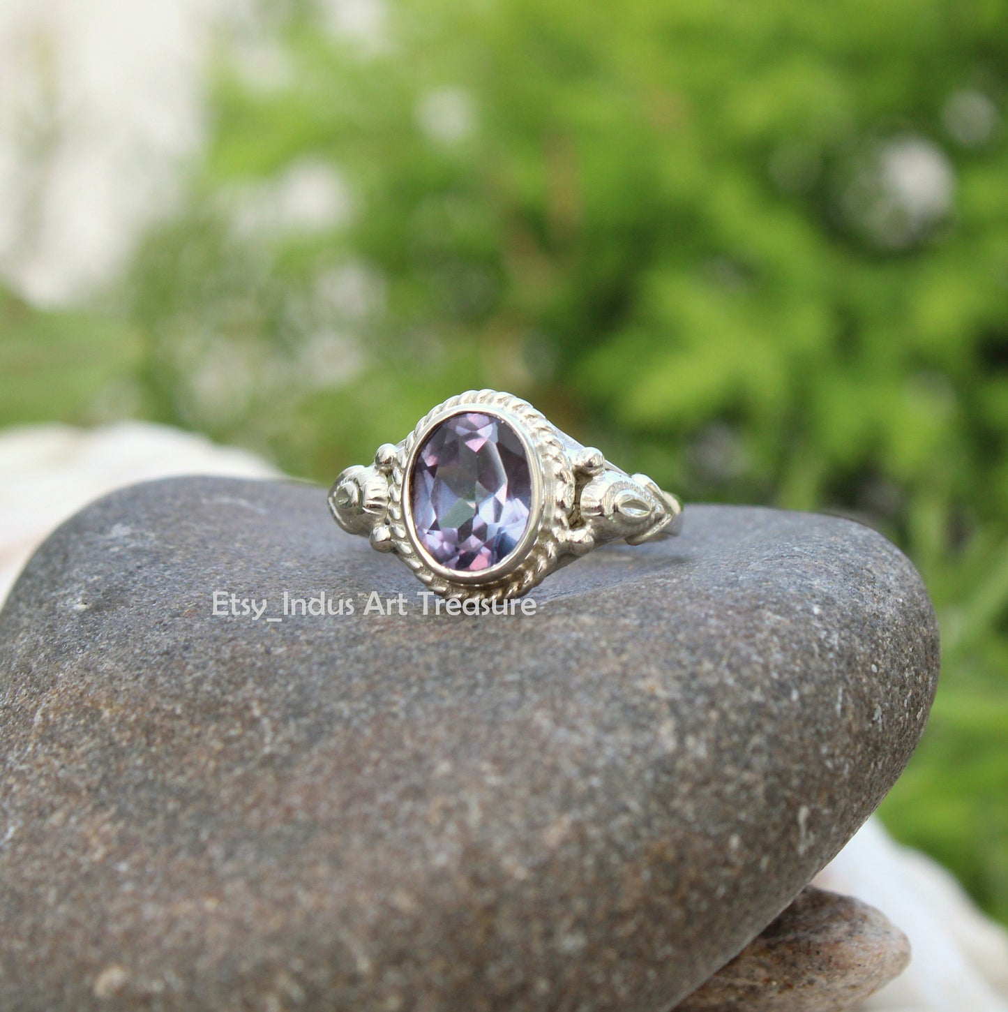 Blue Iolite Boho Ring