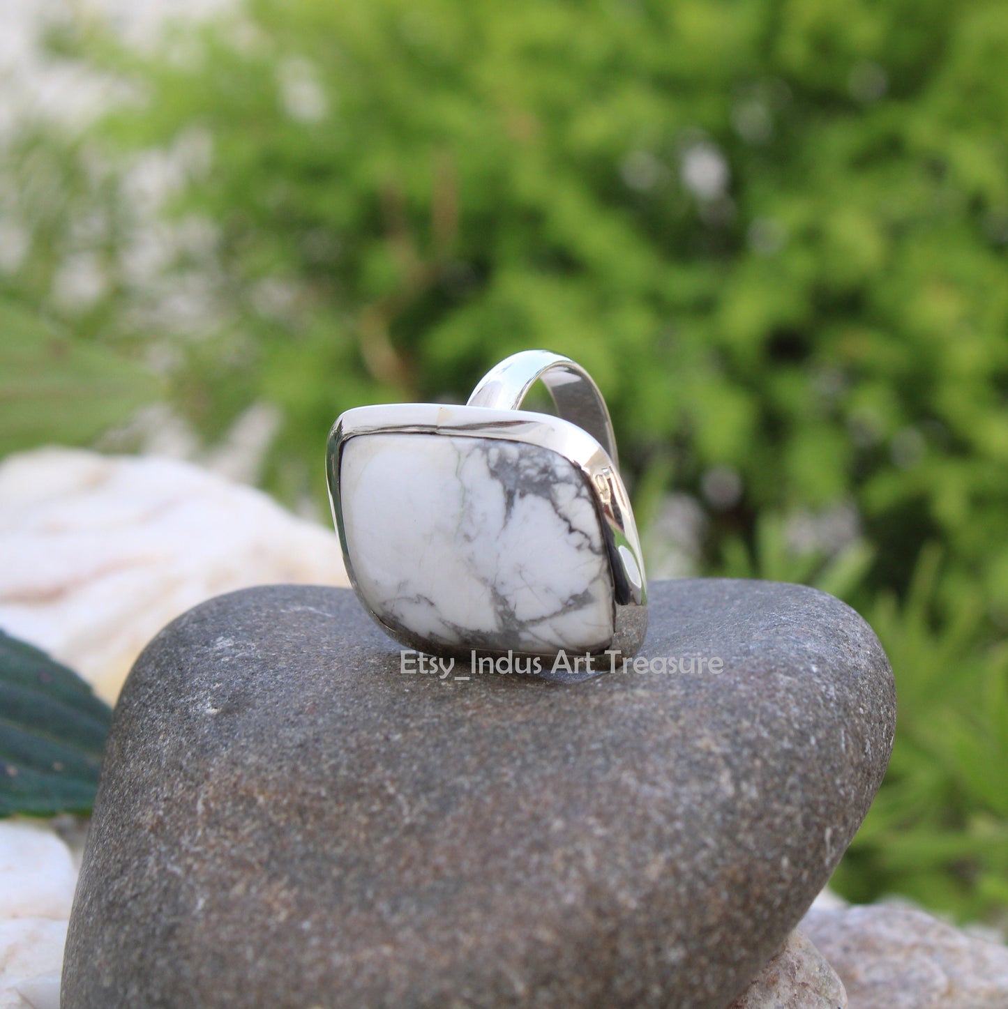 Howlite Statement Ring