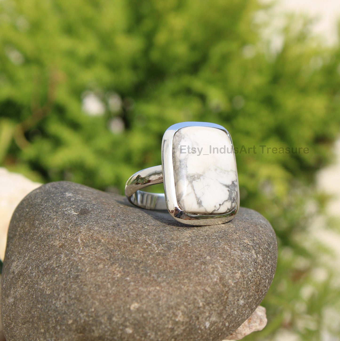 Howlite Statement Ring