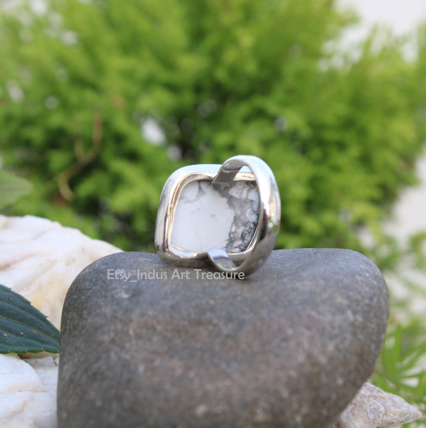 Howlite Statement Ring