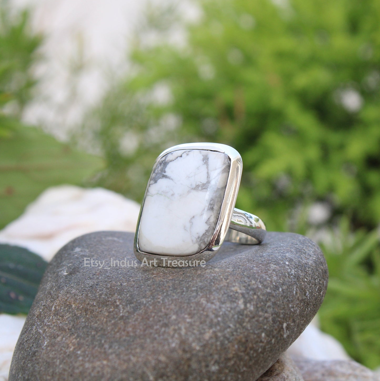 Howlite Statement Ring