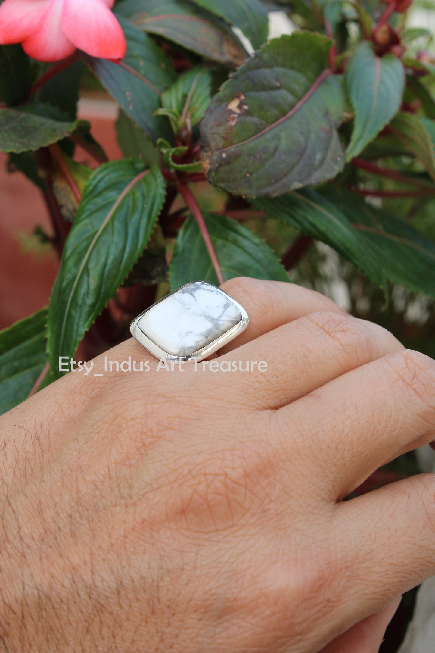 Howlite Statement Ring