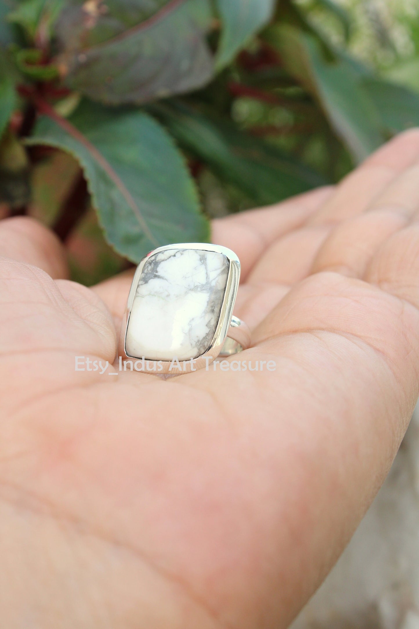 Howlite Statement Ring