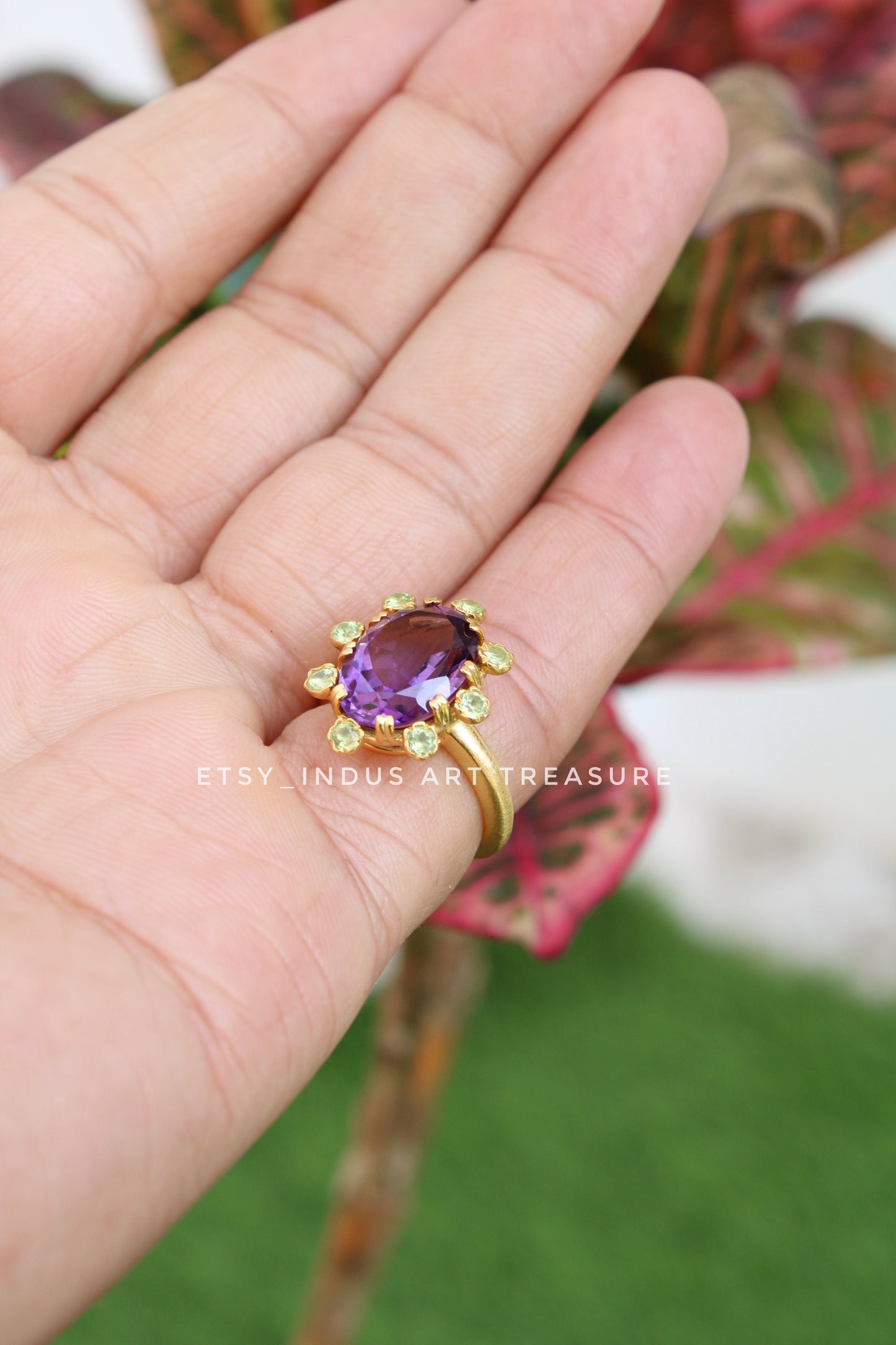 Amethyst Gold Plated Ring