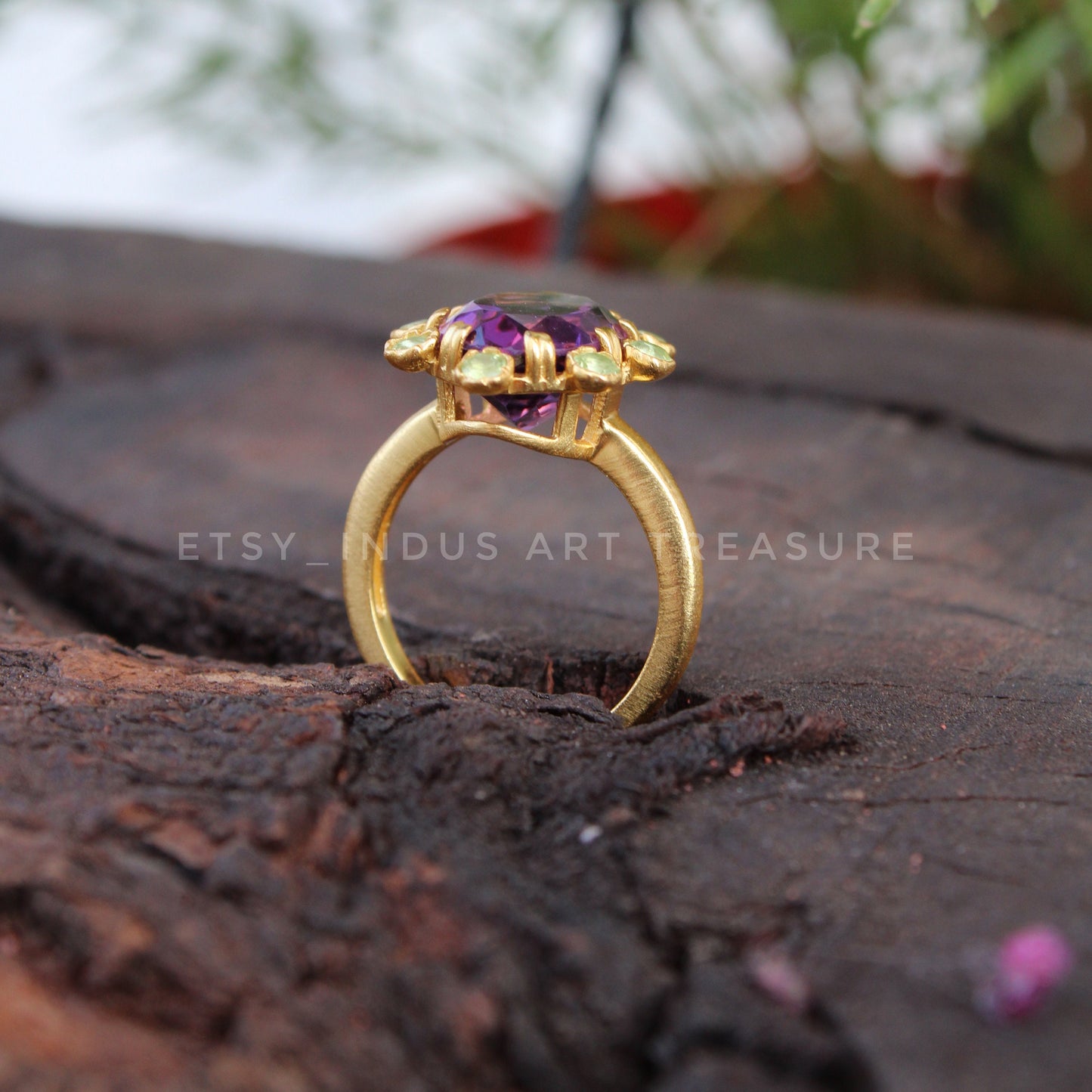 Amethyst Gold Plated Ring