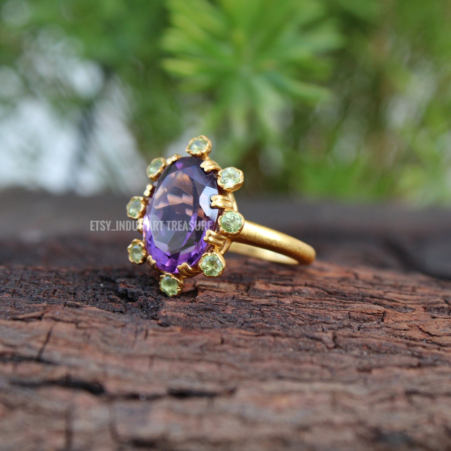 Amethyst Gold Plated Ring