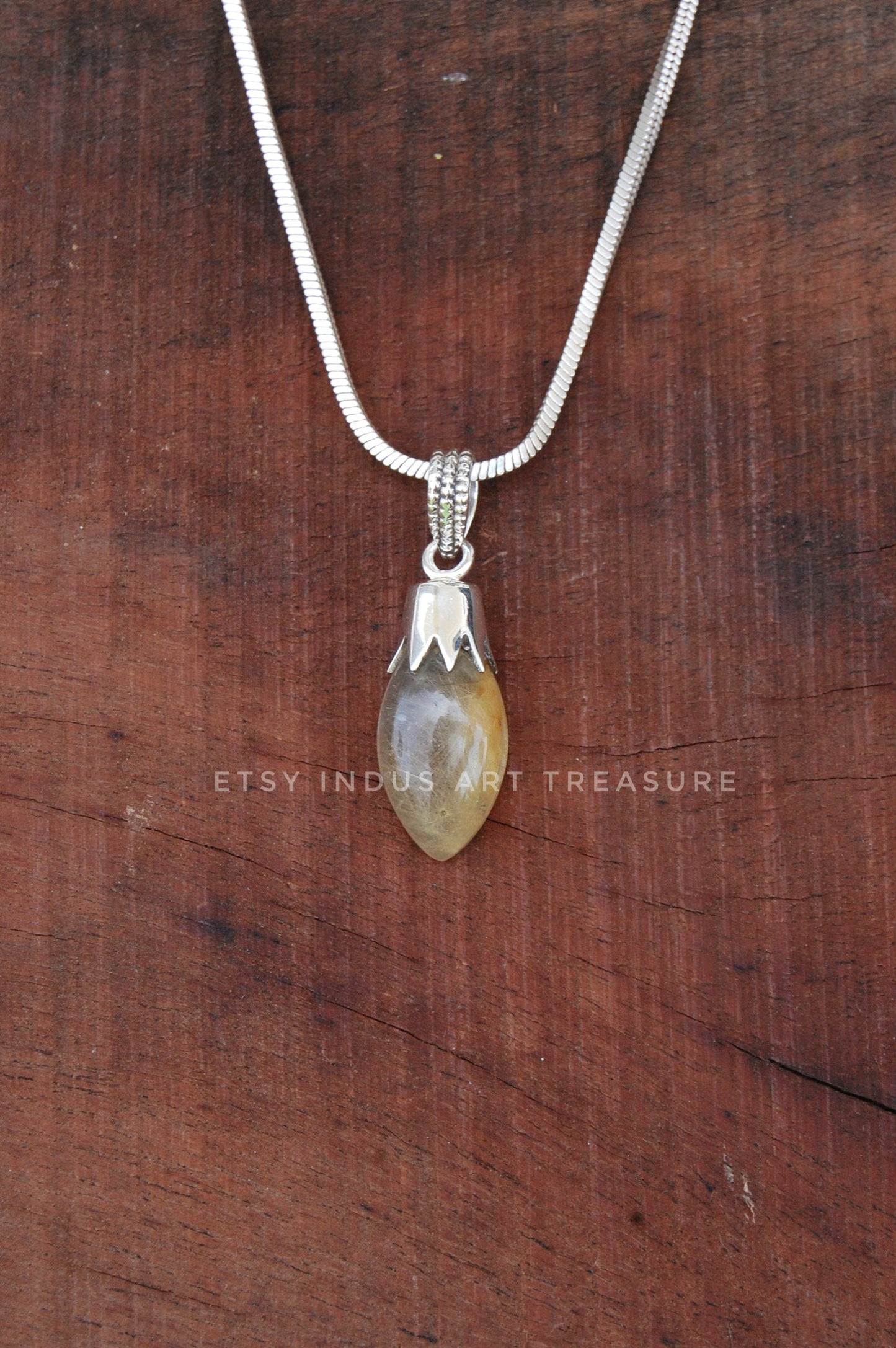 Golden Rutile Pendant