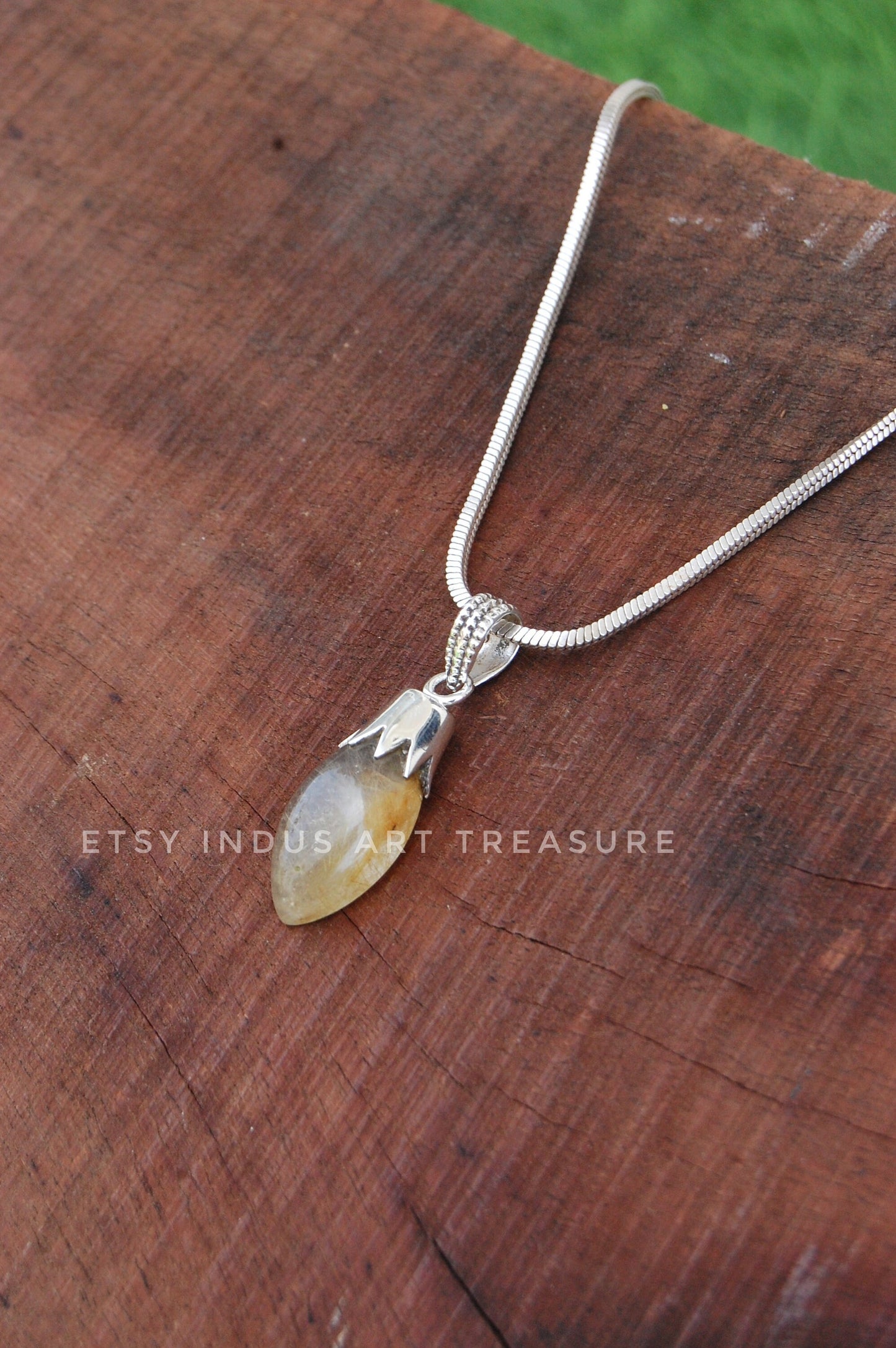 Golden Rutile Pendant