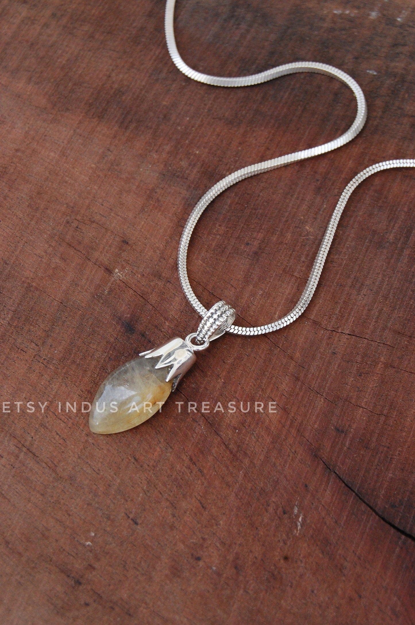 Golden Rutile Pendant