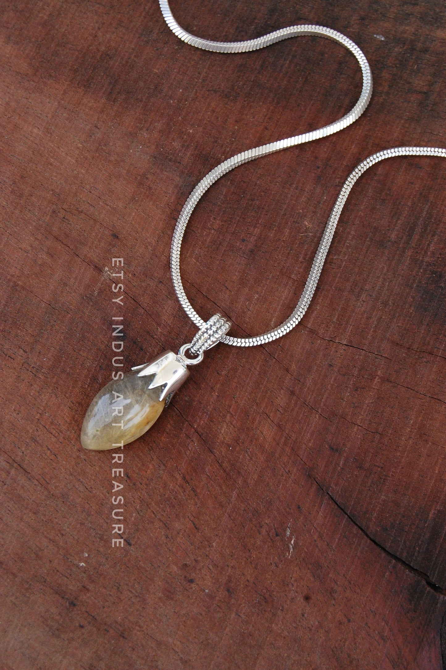 Golden Rutile Pendant