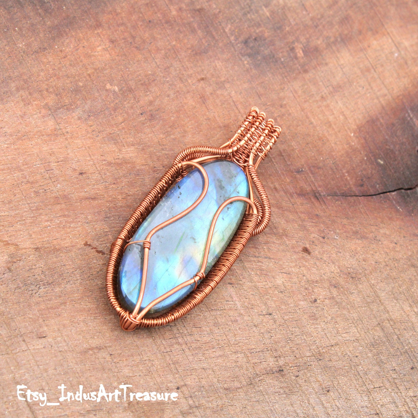 Labradorite Copper Wire Wrap Pendant
