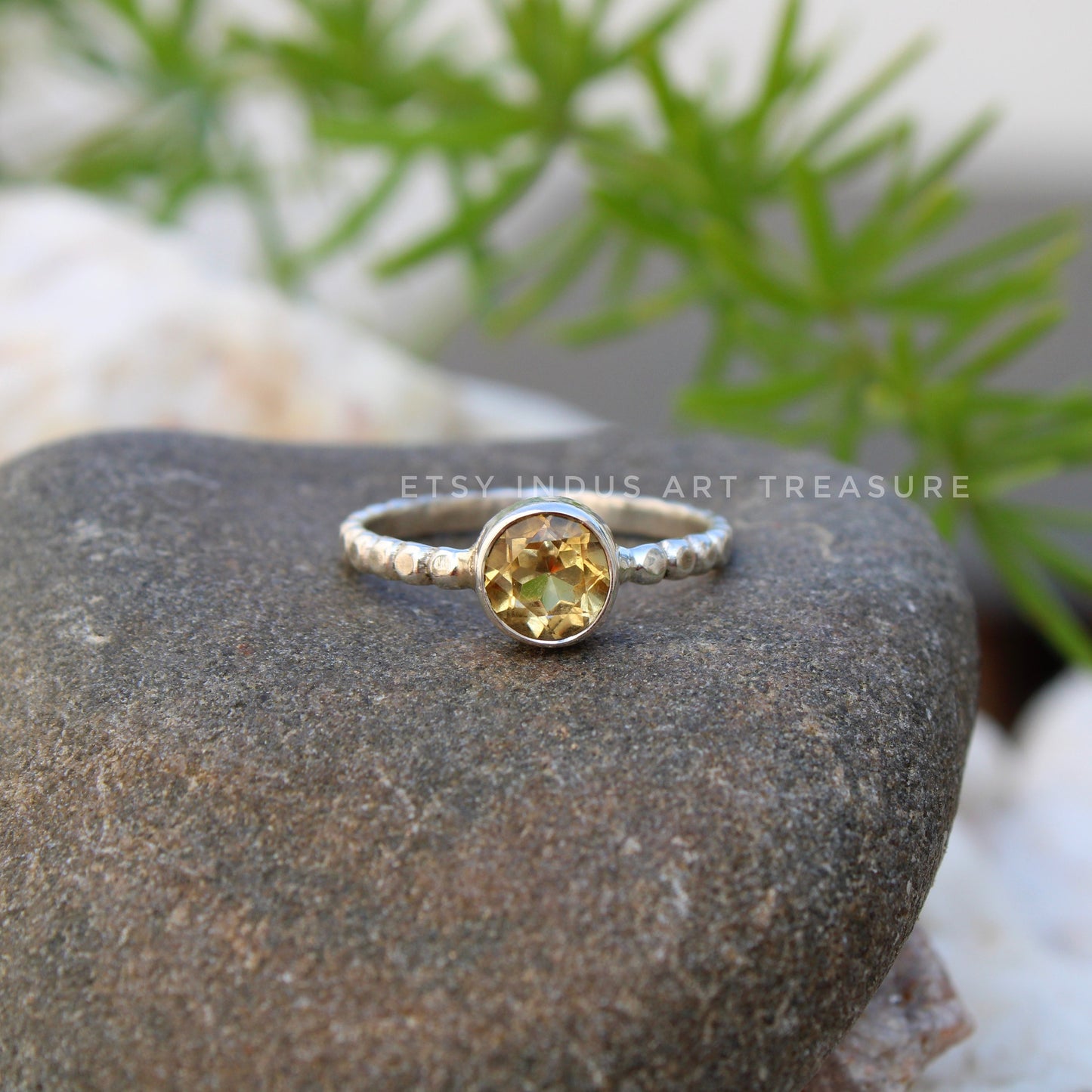 Citrine Stacking Ring Set