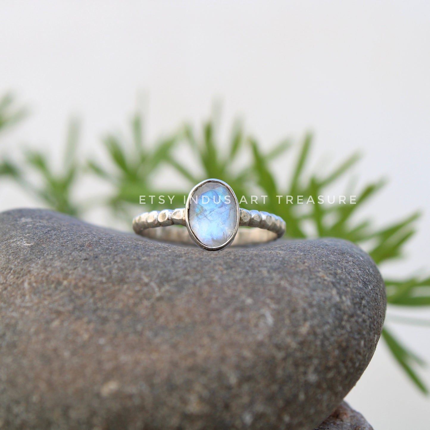 Rainbow Moonstone Ring