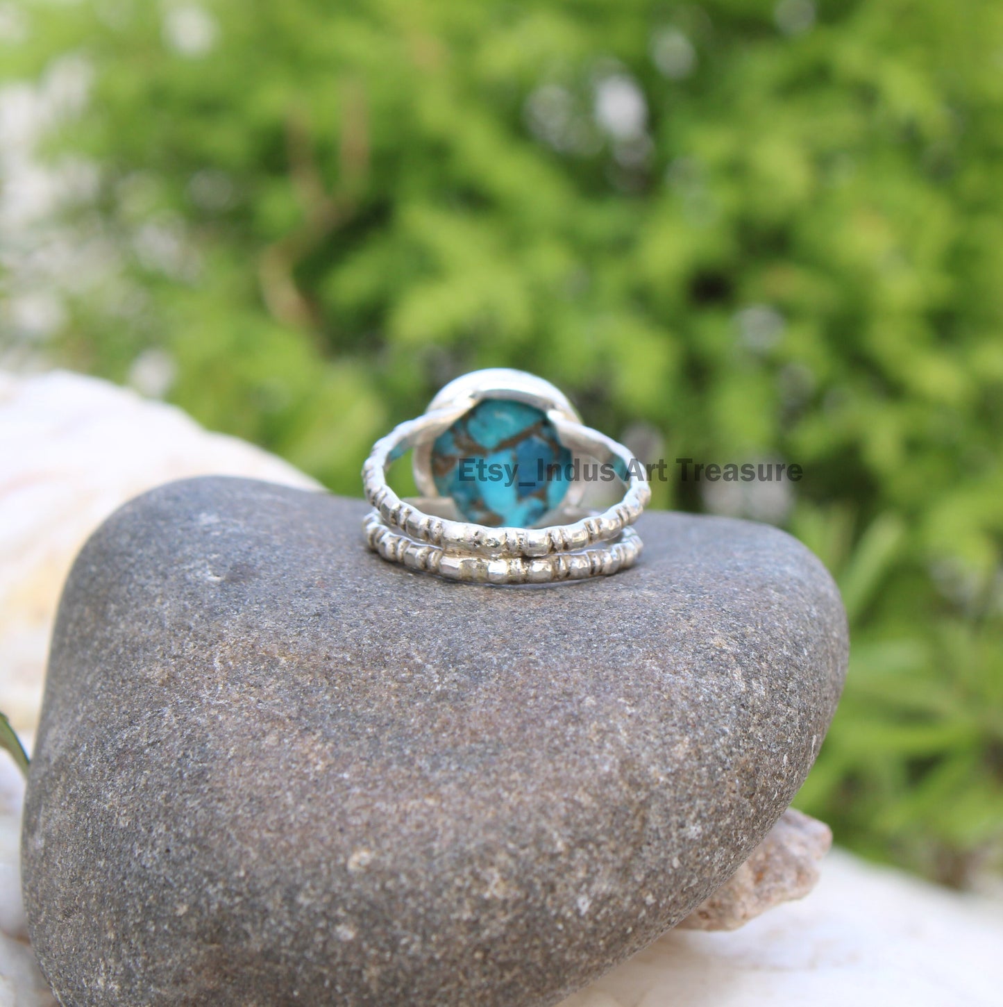 Copper Turquoise Dedicated Ring,