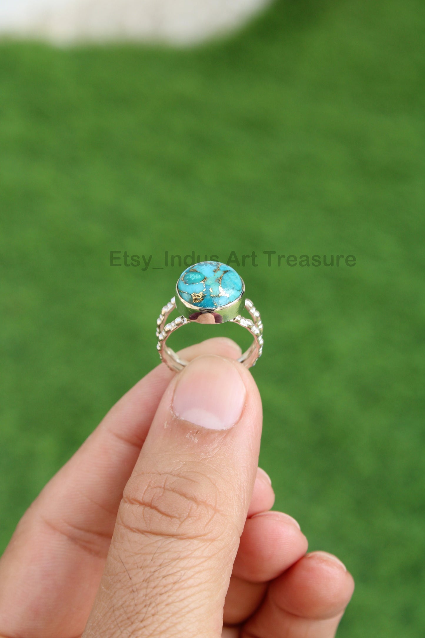 Copper Turquoise Dedicated Ring,