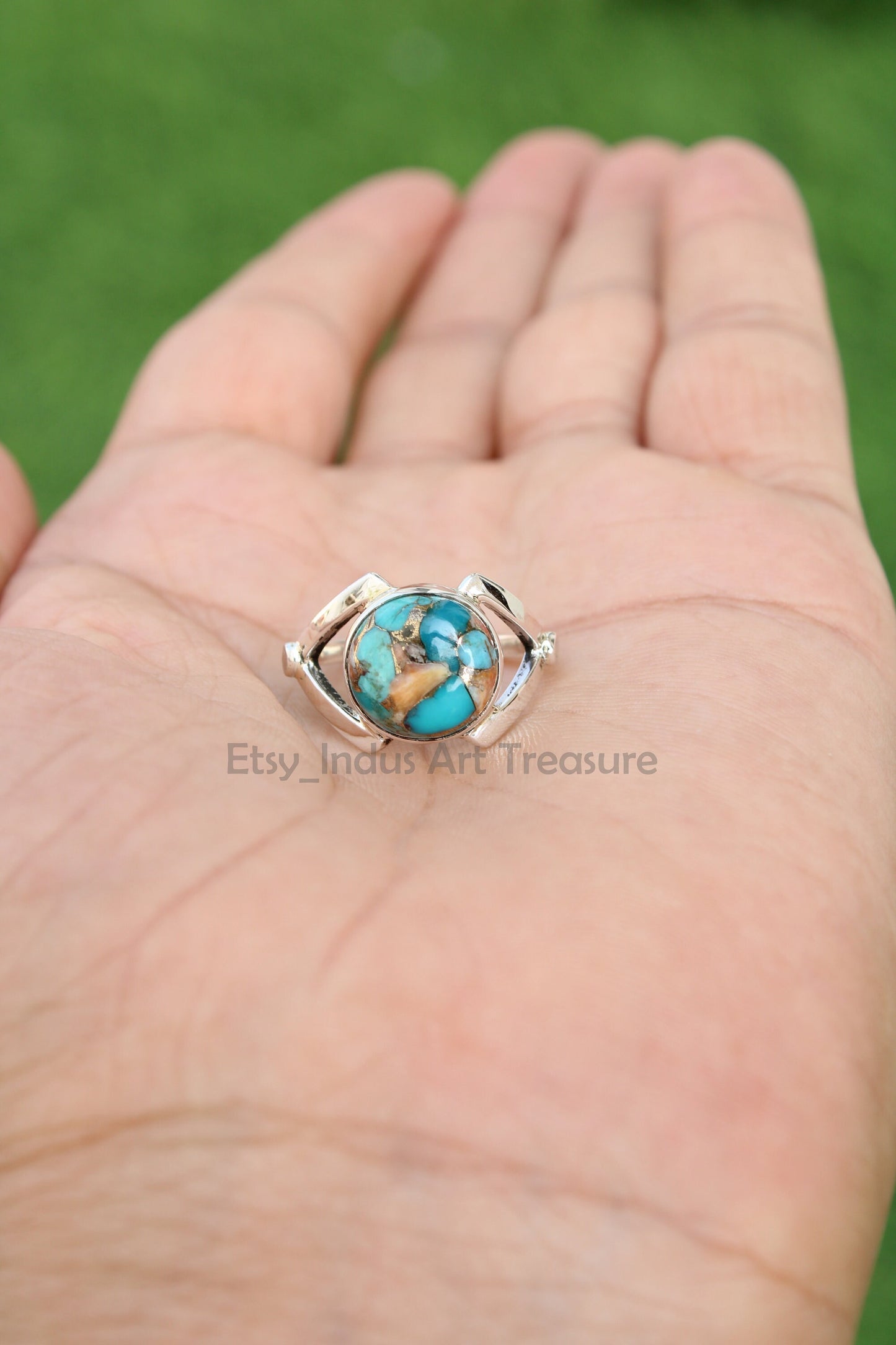 Blue Copper Turquoise Ring