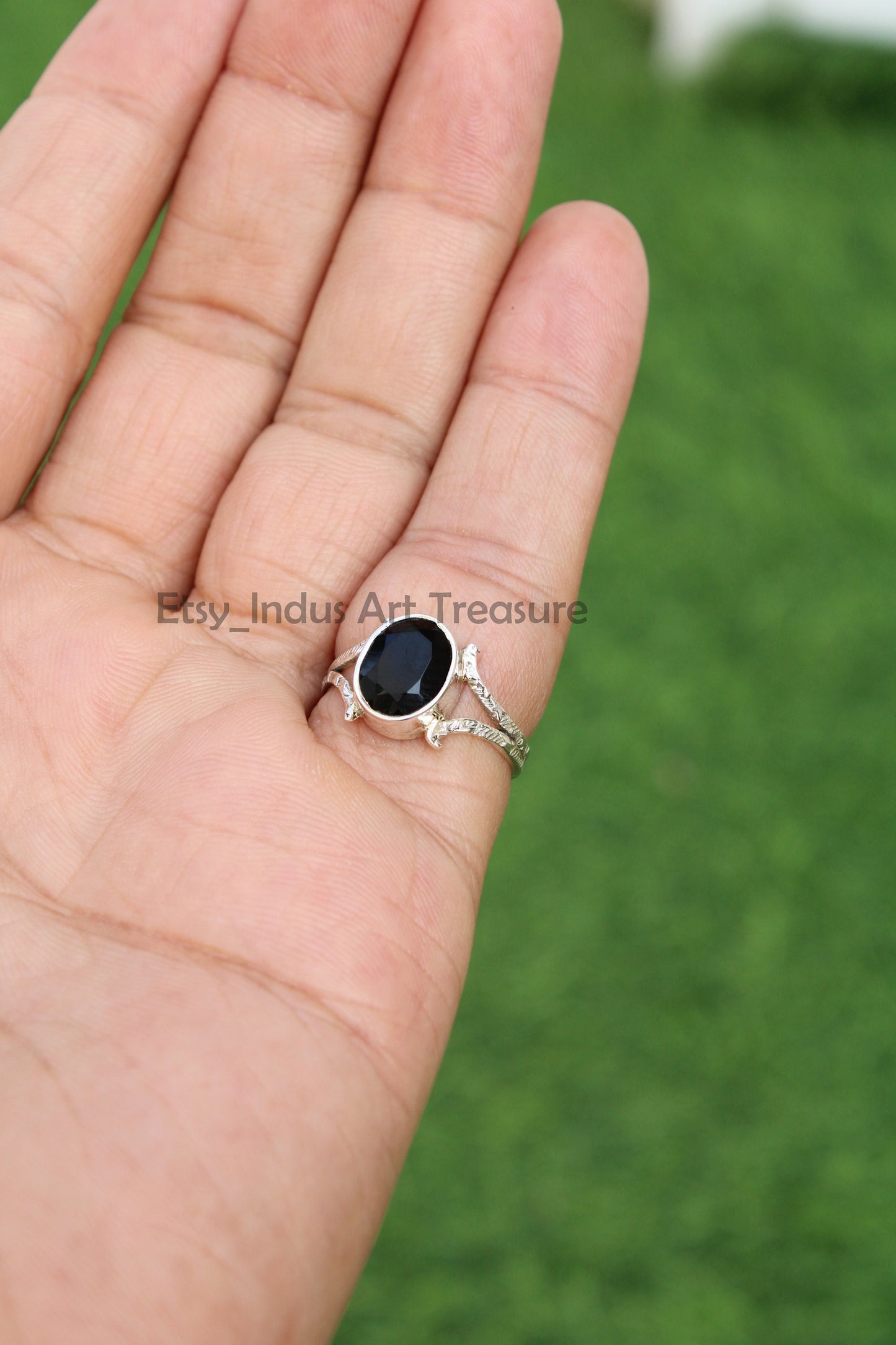 Black Onyx Boho Ring