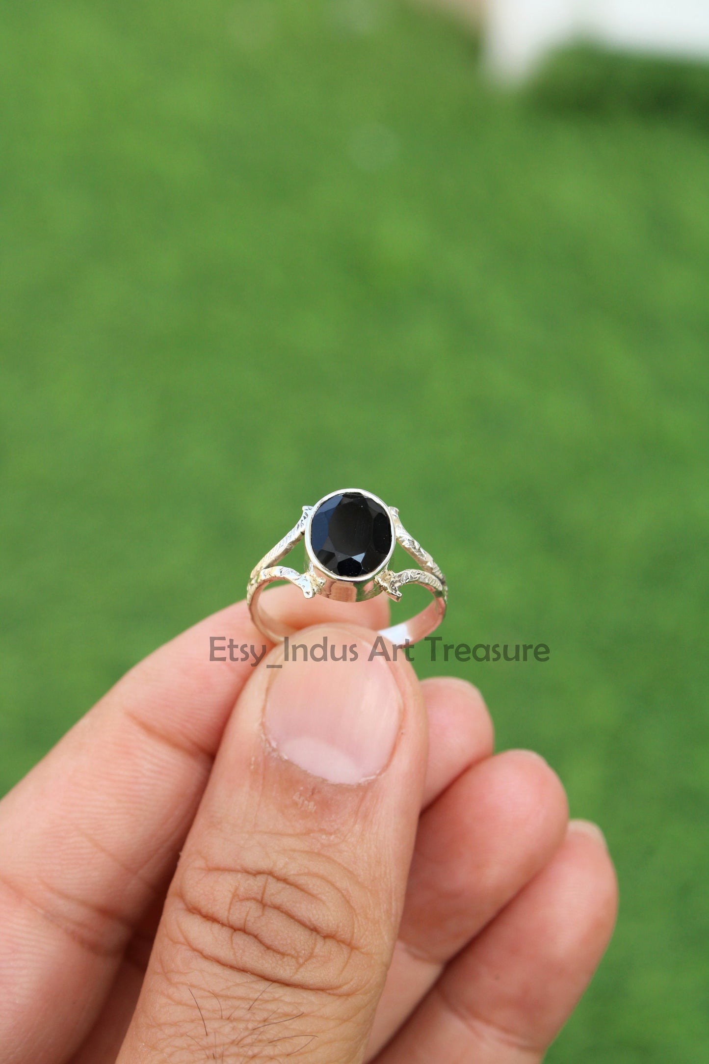Black Onyx Boho Ring