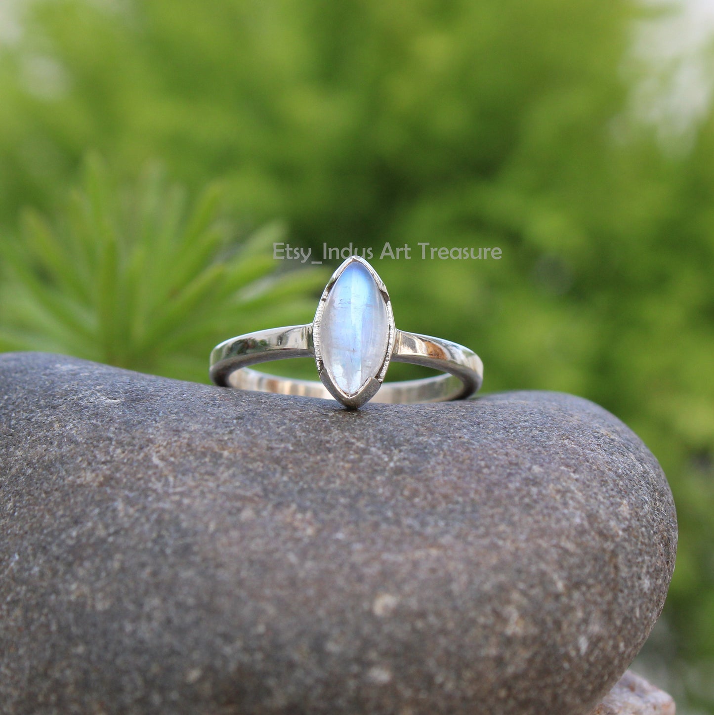 Rainbow Moonstone Ring