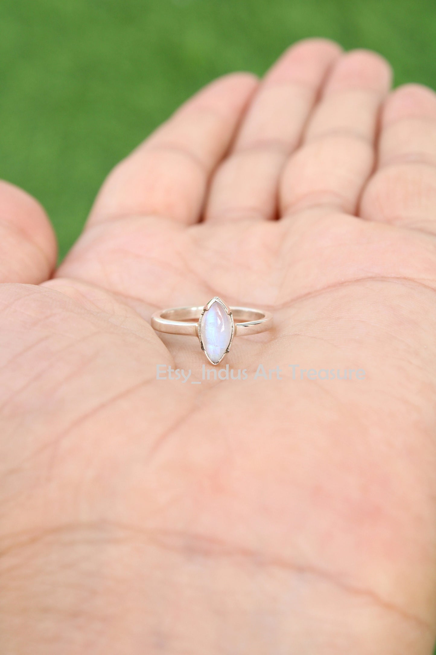 Rainbow Moonstone Ring