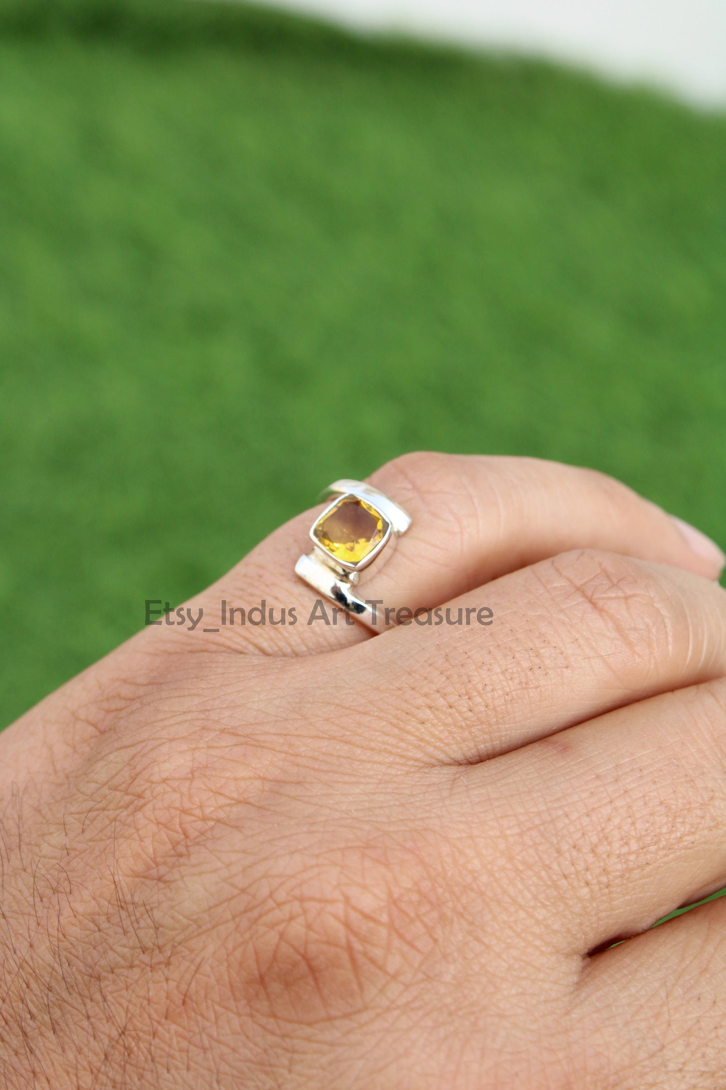 Yellow Citrine Ring