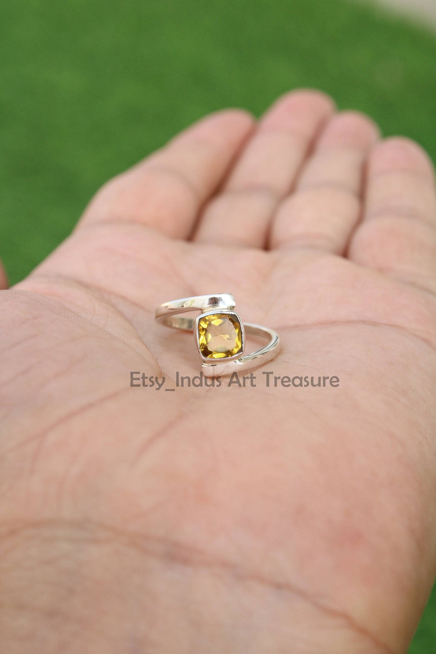 Yellow Citrine Ring