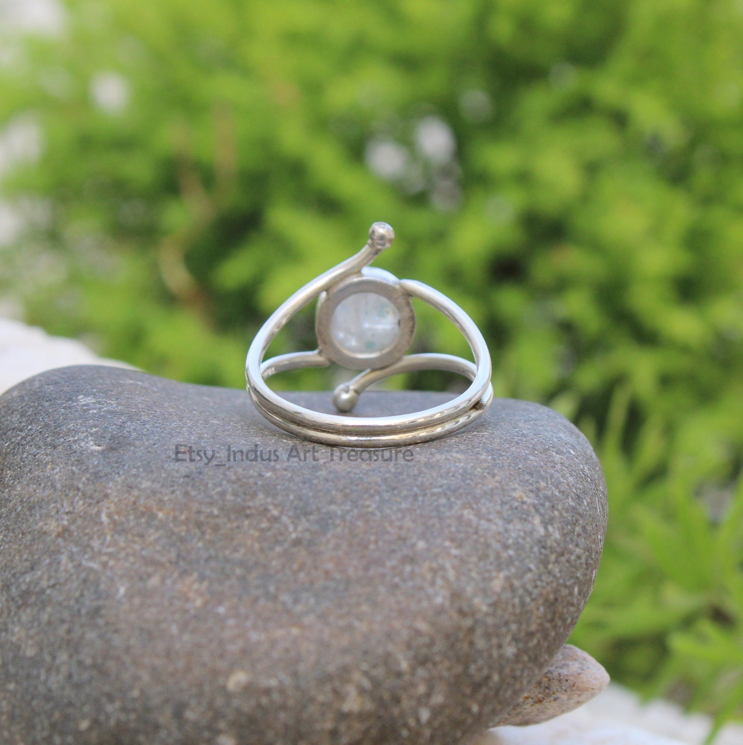 Rainbow Moonstone Ring