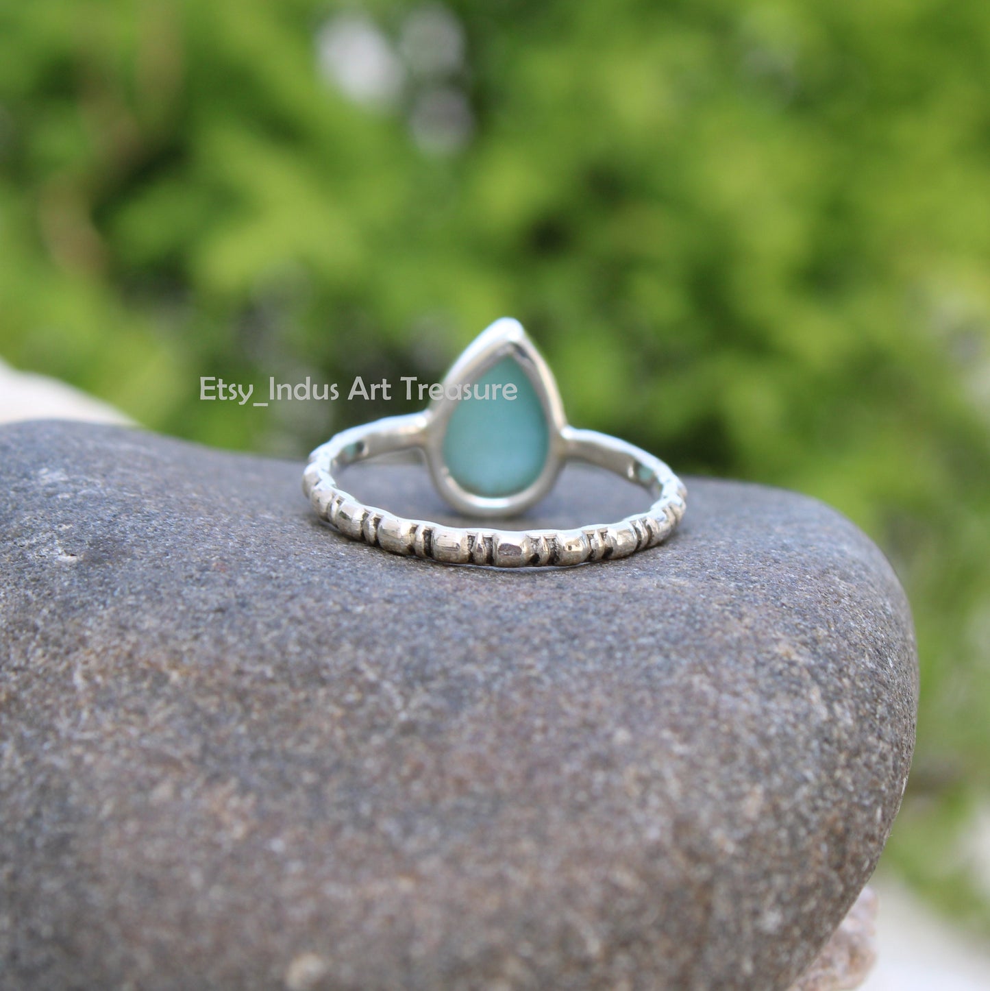 Larimar Pear Ring