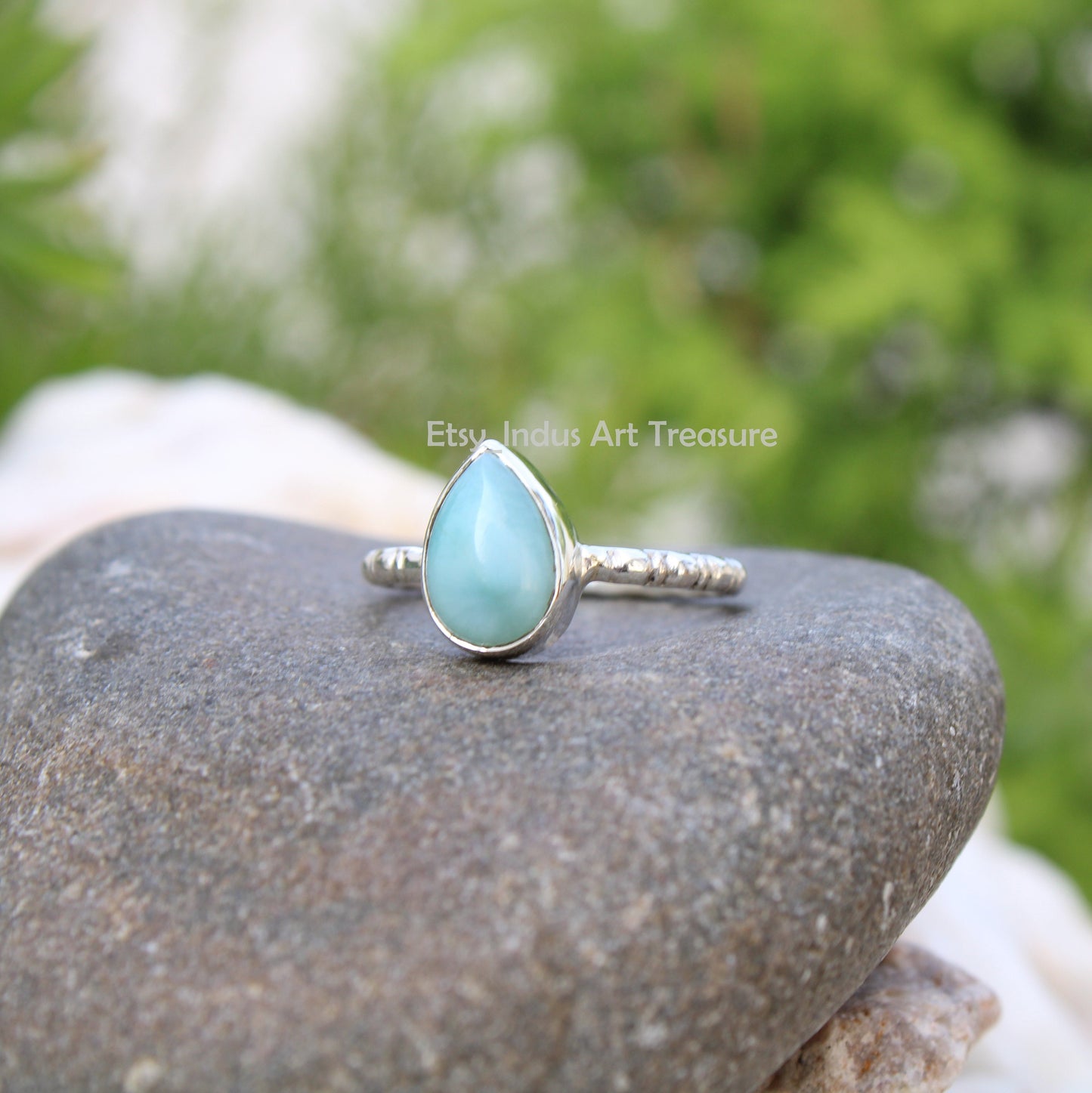 Larimar Pear Ring