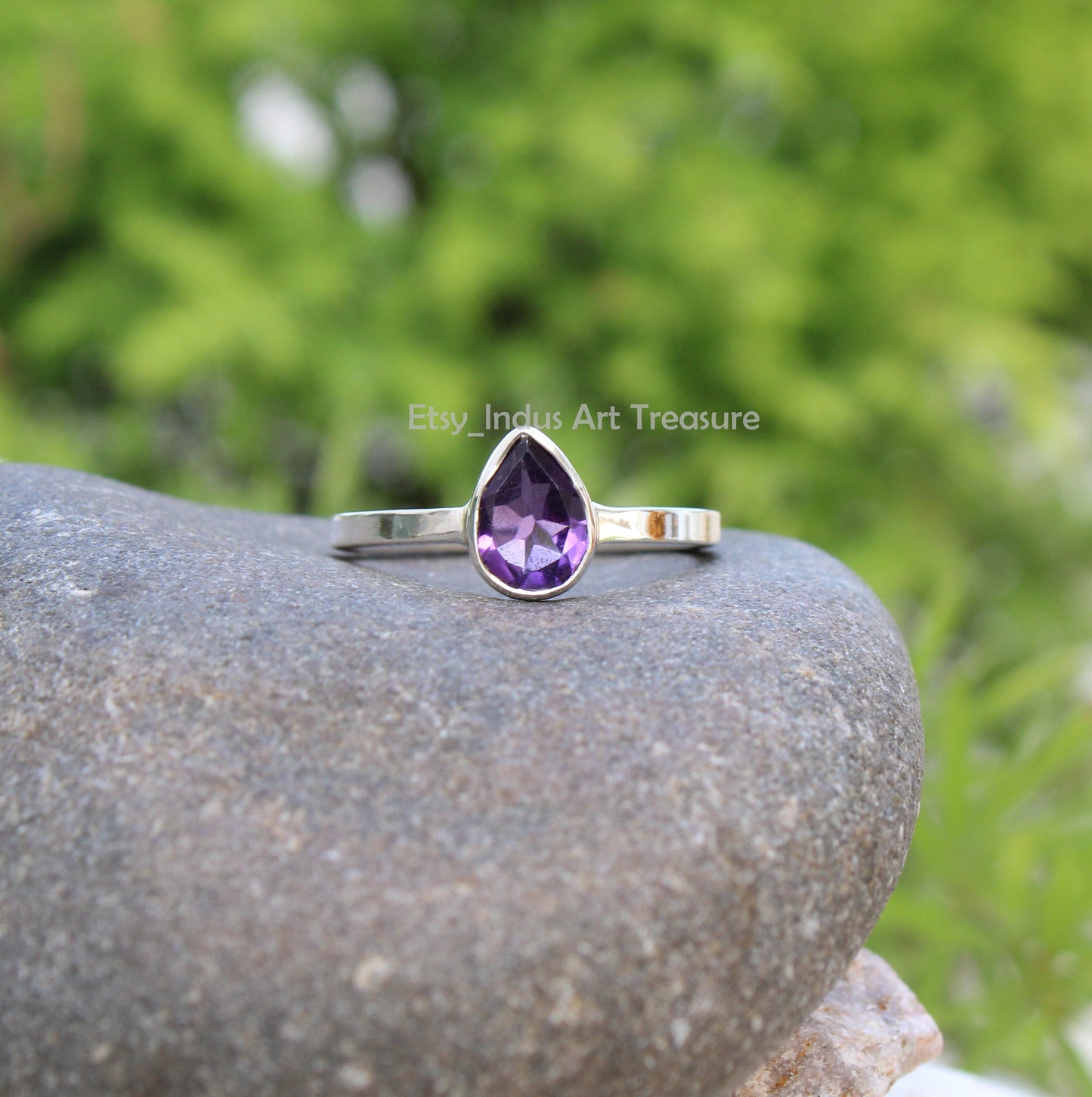 Amethyst Stacking Ring Set