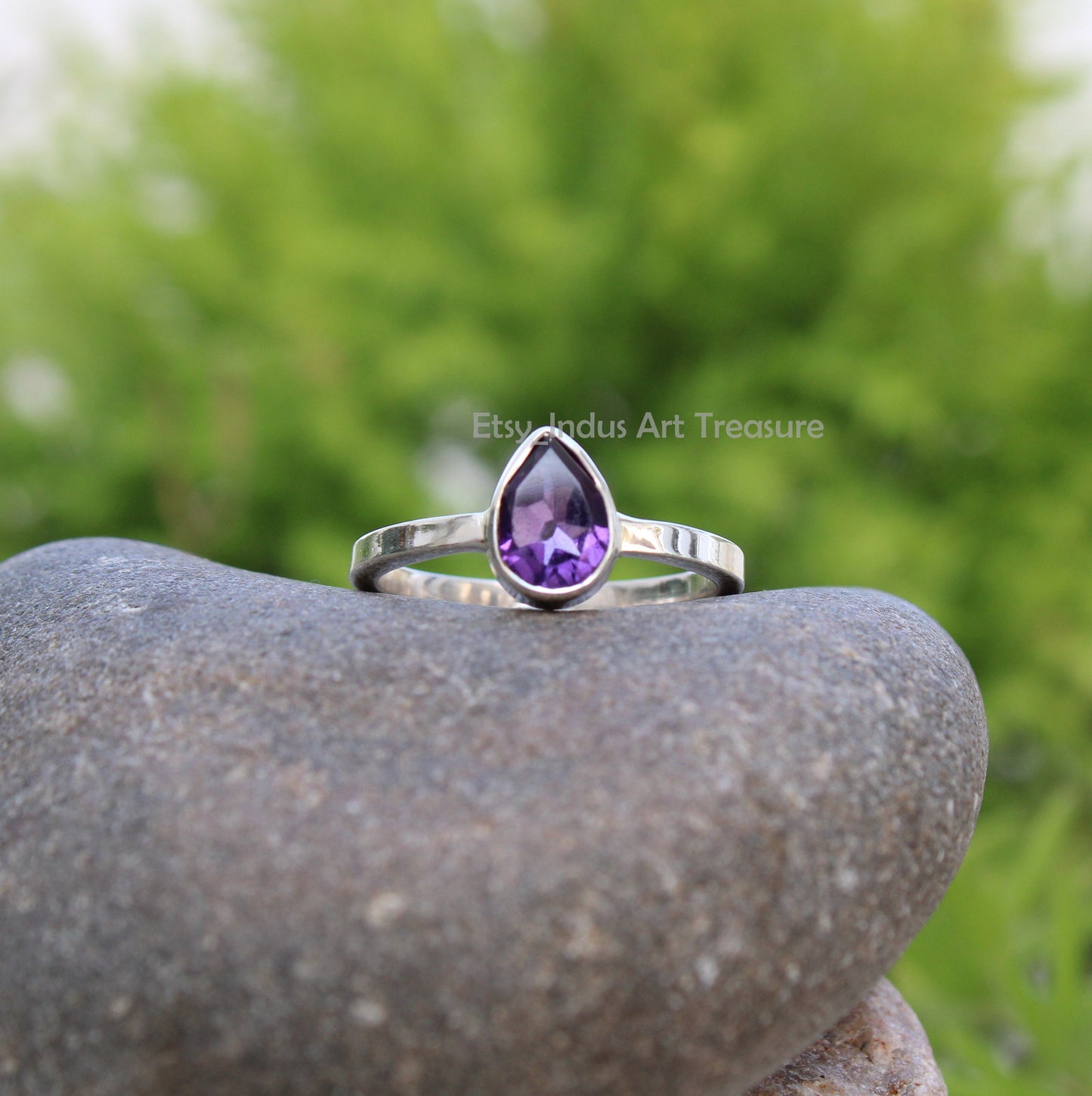 Amethyst Stacking Ring Set