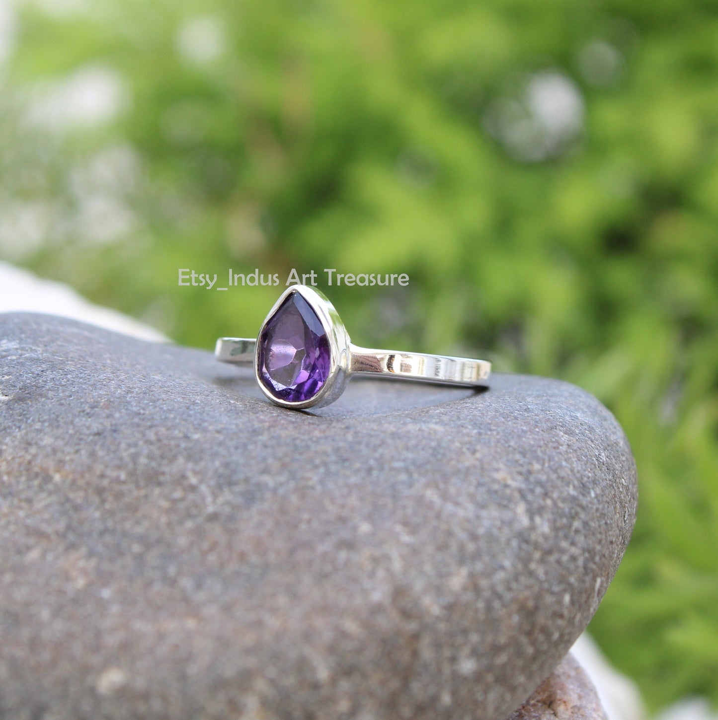 Amethyst Stacking Ring Set