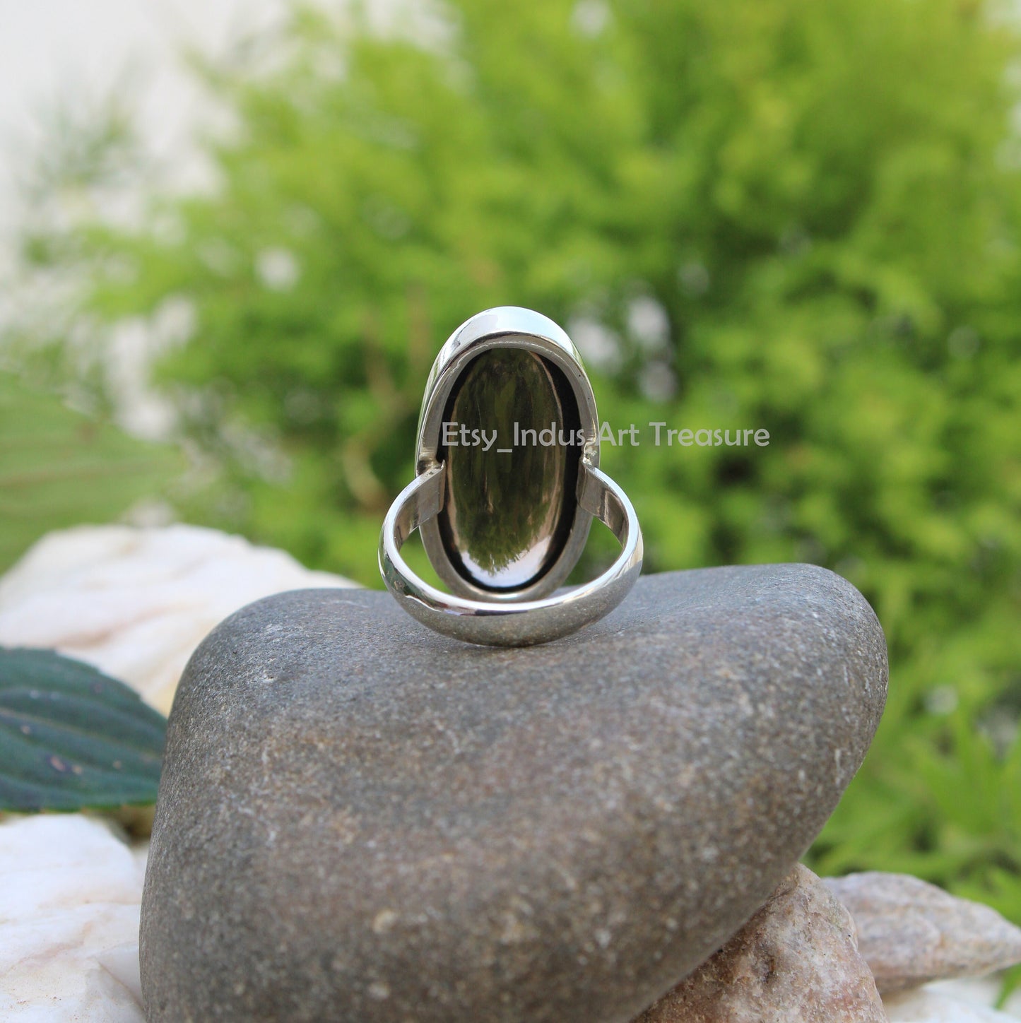 Smoky Quartz Long Oval Ring
