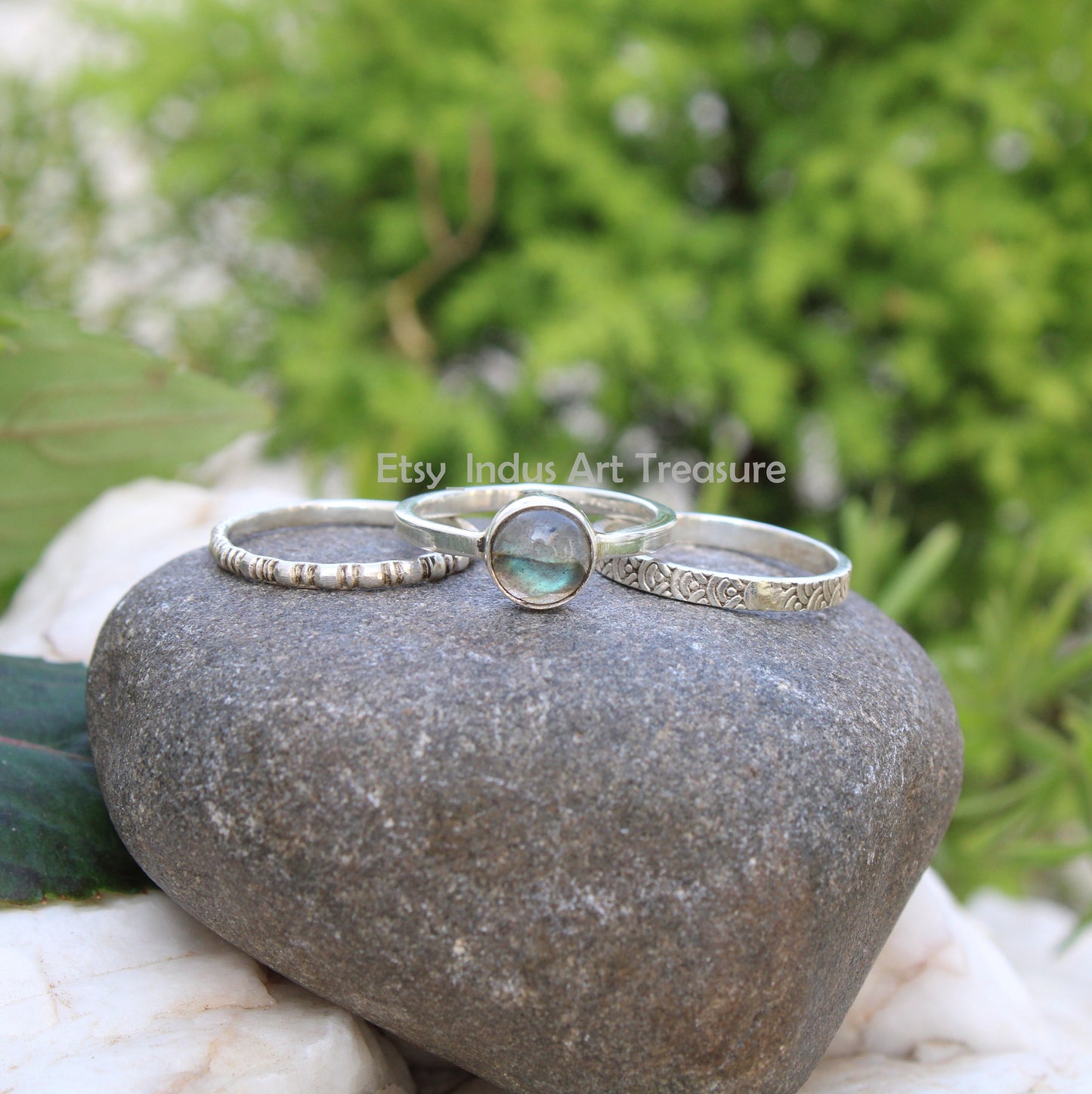 Labradorite Stacking Ring Set