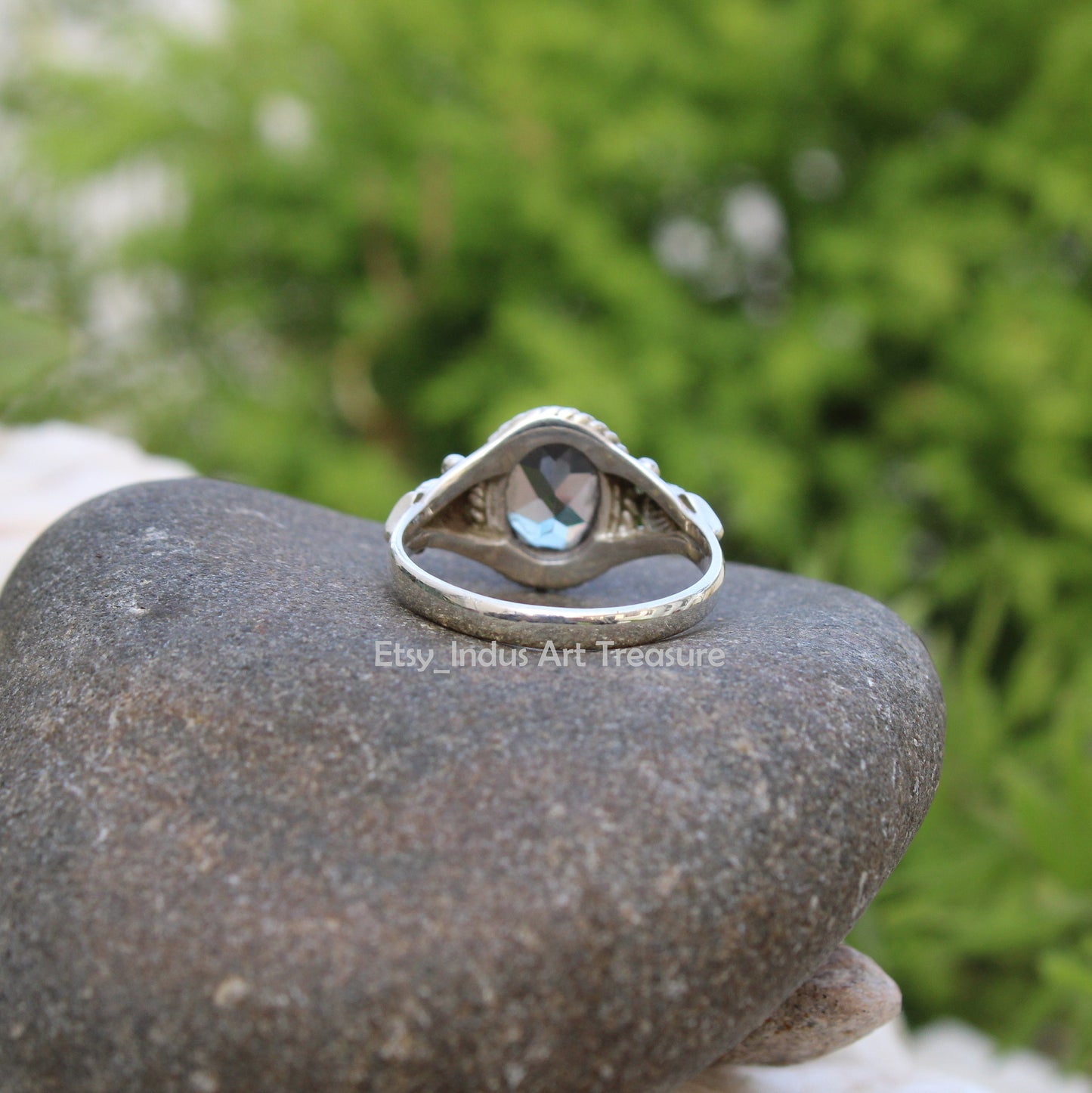 Blue Iolite Boho Ring