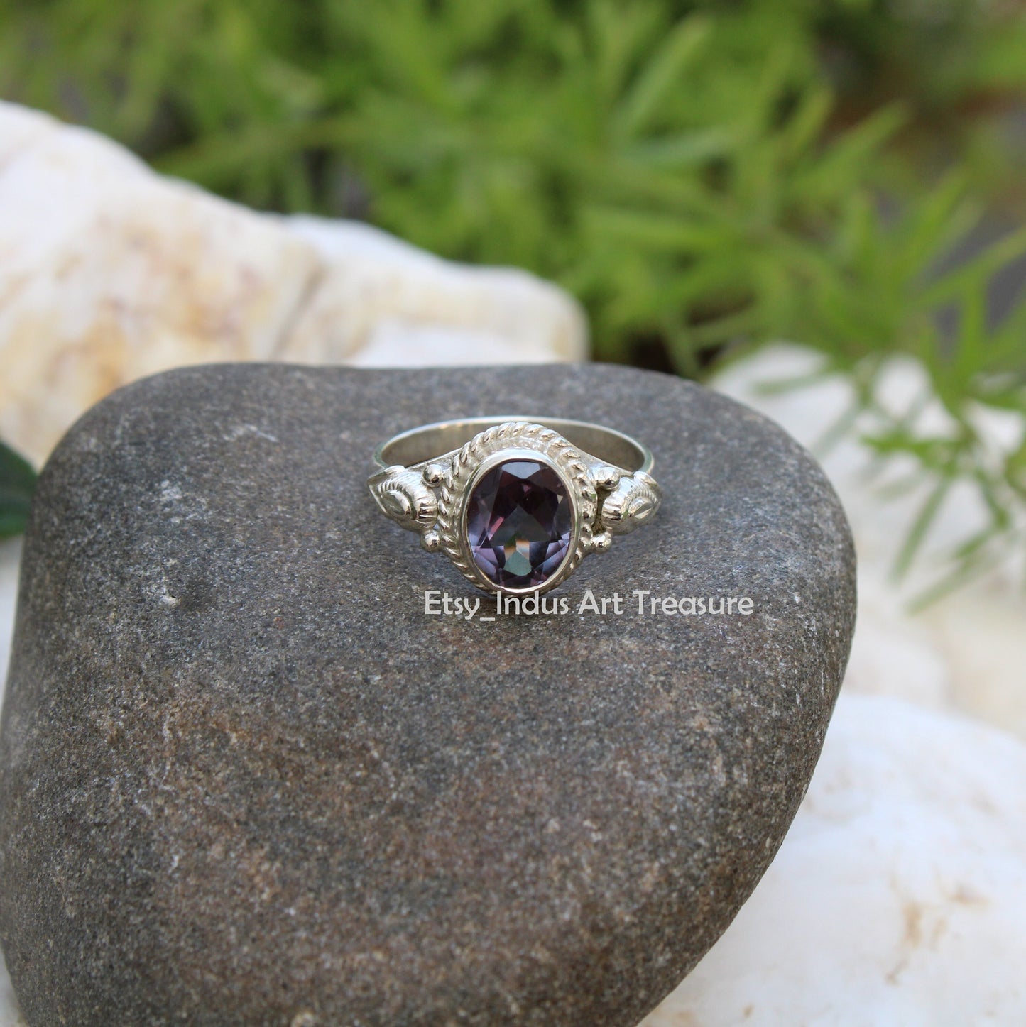 Blue Iolite Boho Ring
