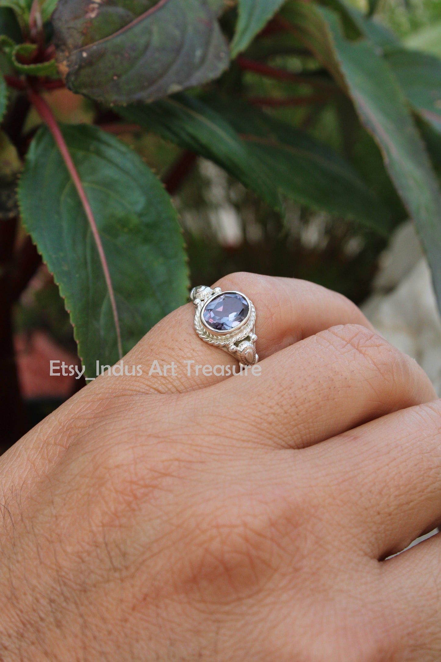 Blue Iolite Boho Ring