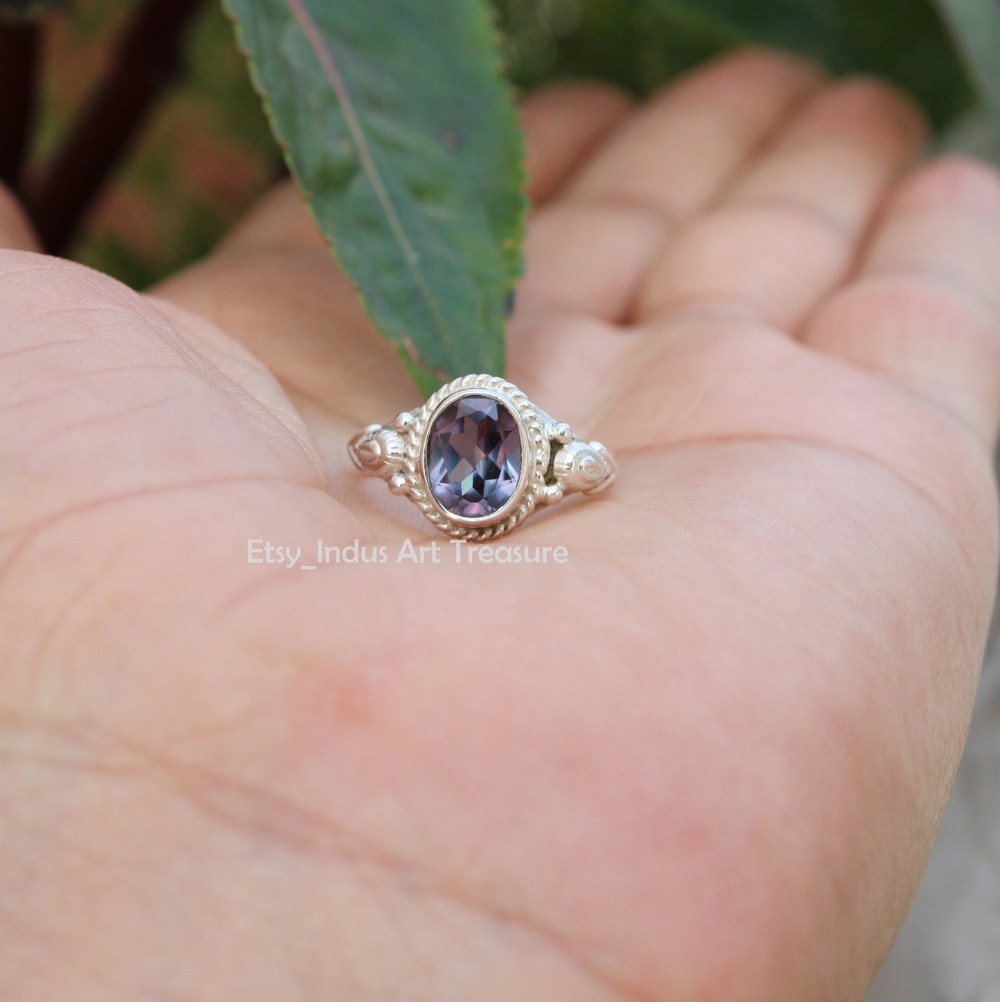 Blue Iolite Boho Ring