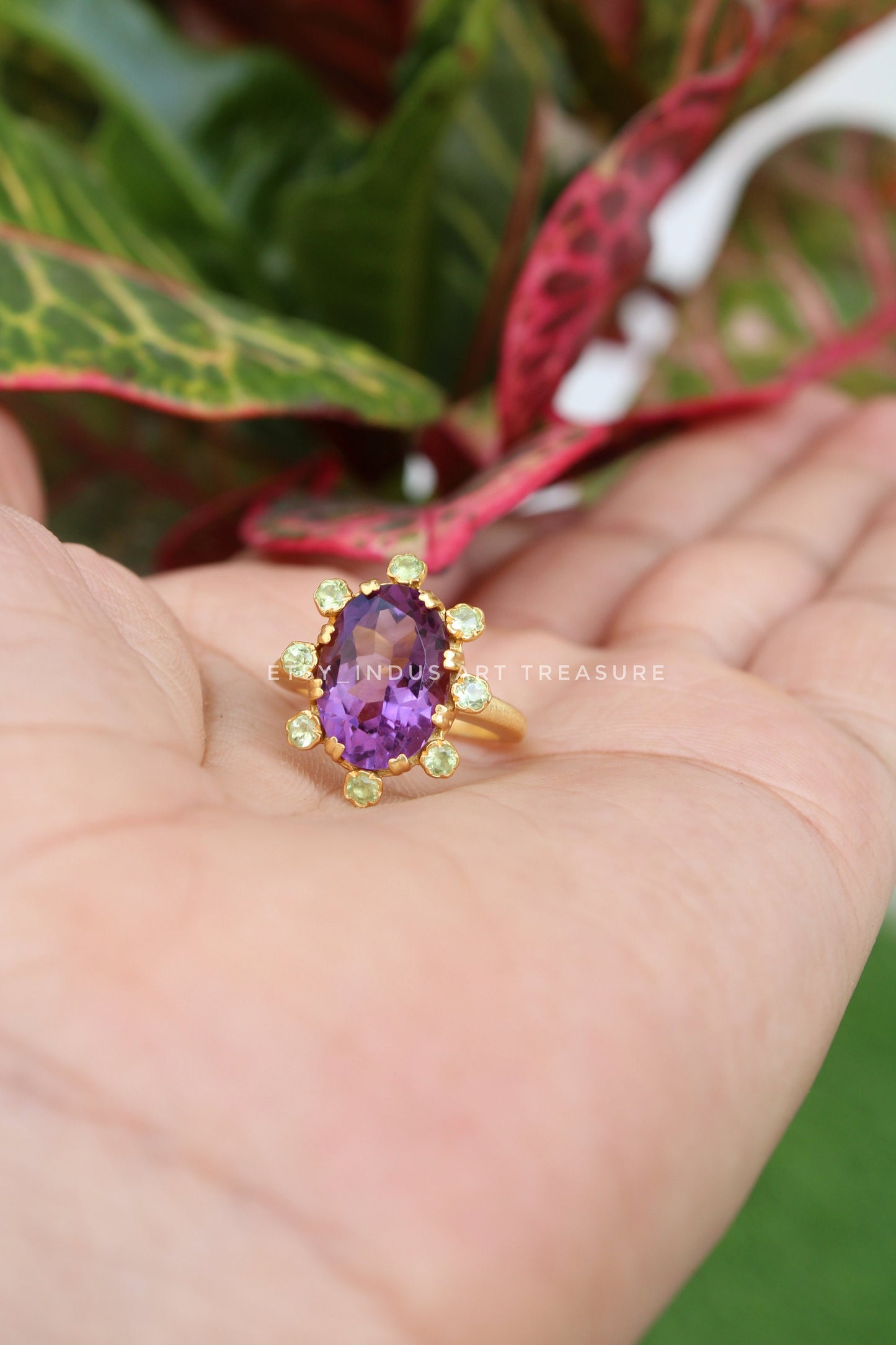 Amethyst Gold Plated Ring