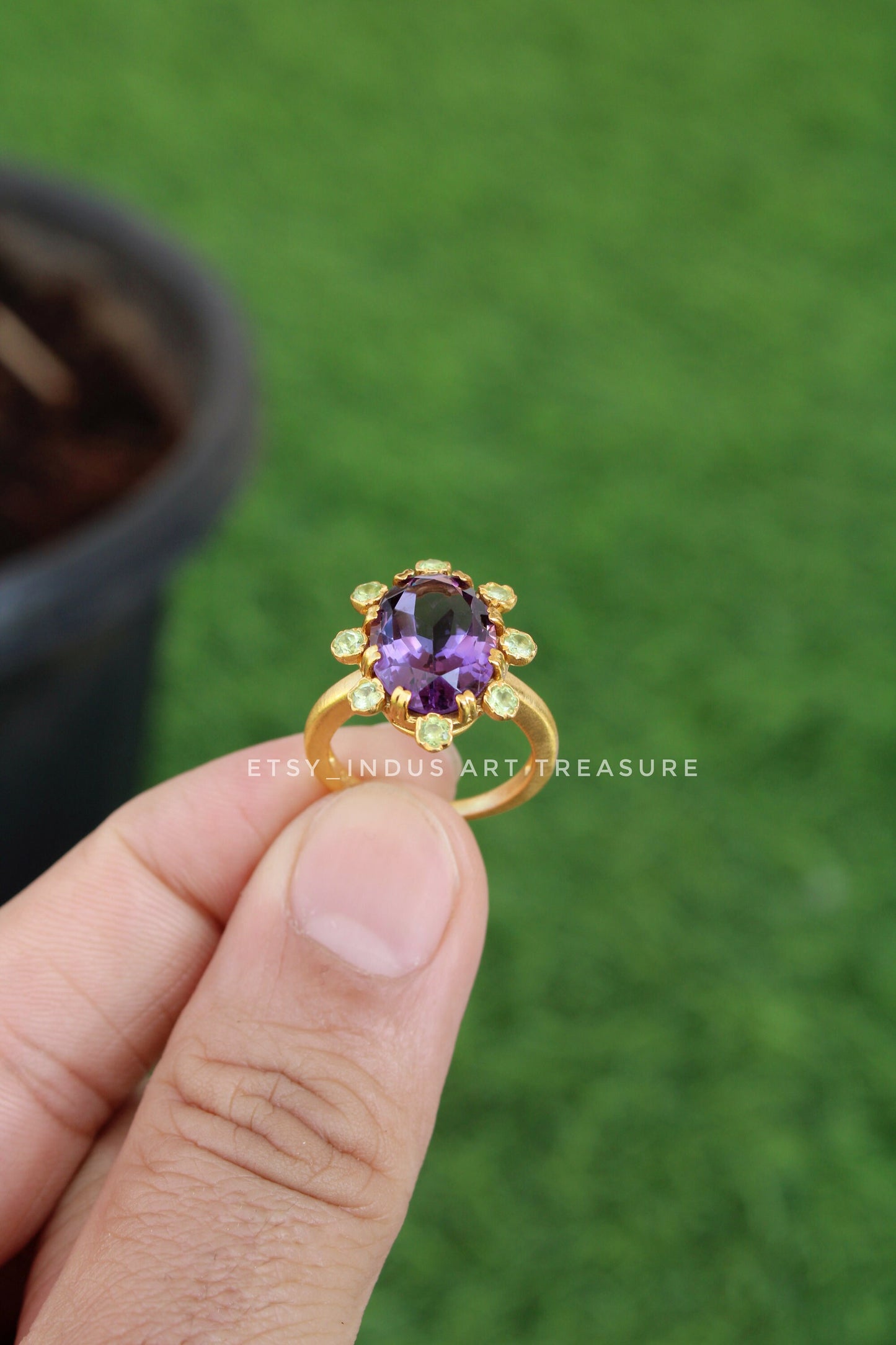 Amethyst Gold Plated Ring