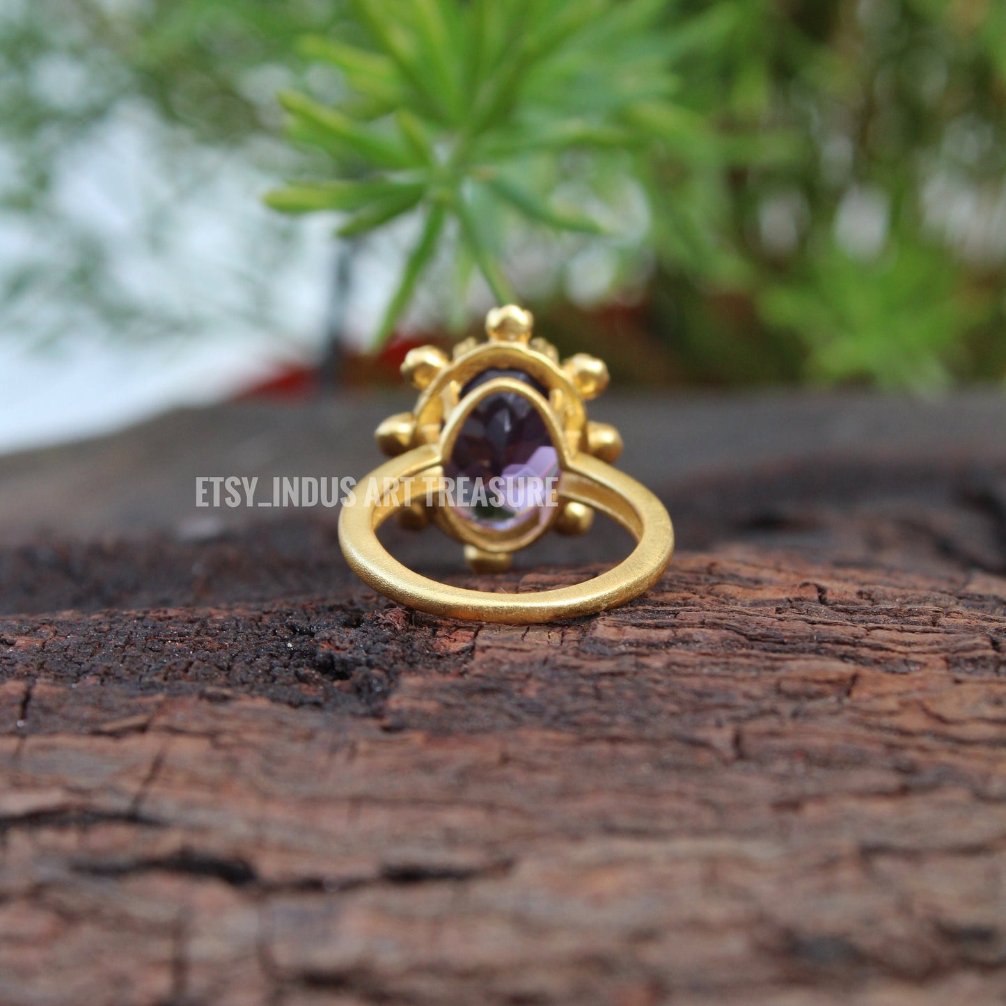Amethyst Gold Plated Ring