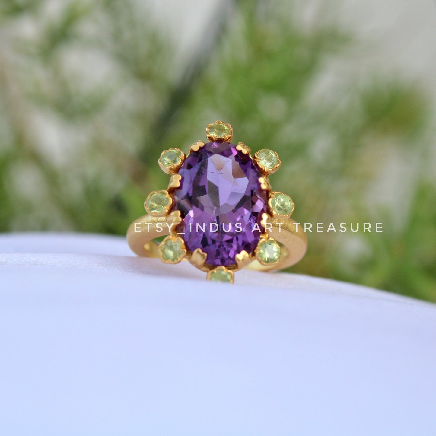 Amethyst Gold Plated Ring