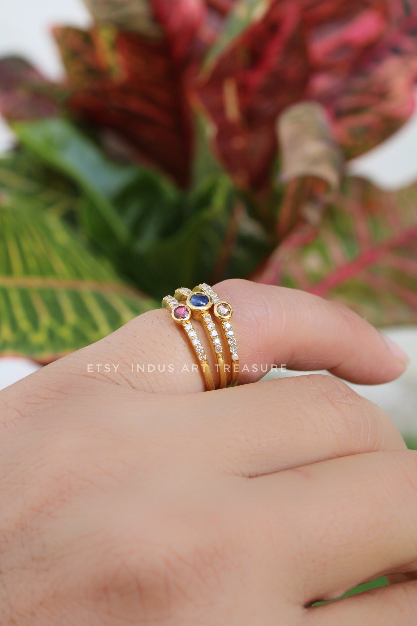 Dainty Diamond Gold Plated Ring