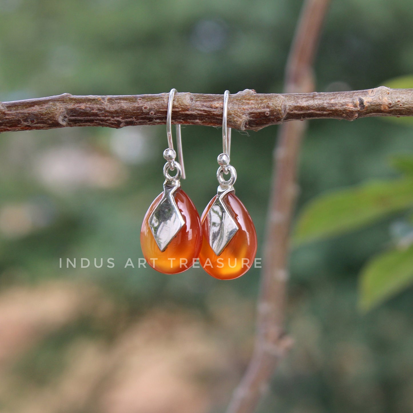 Carnelian Drop Earrings