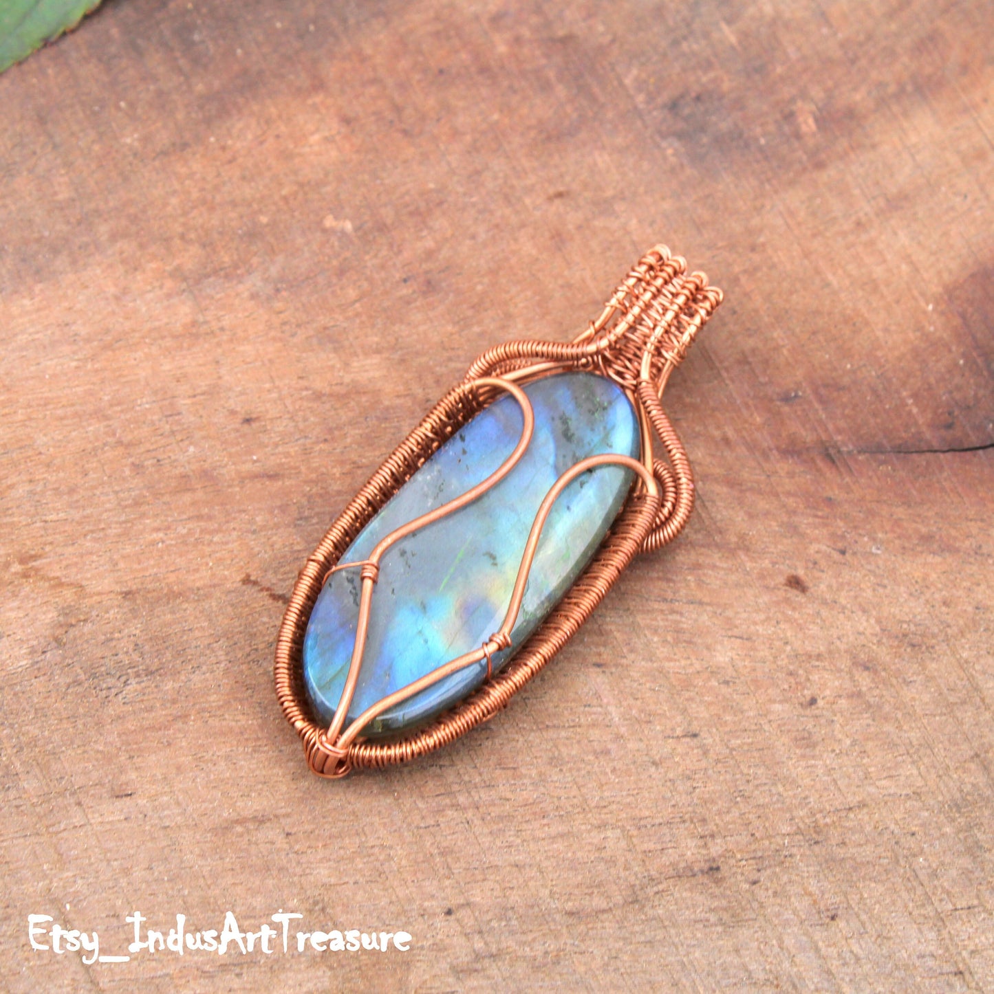 Labradorite Copper Wire Wrap Pendant